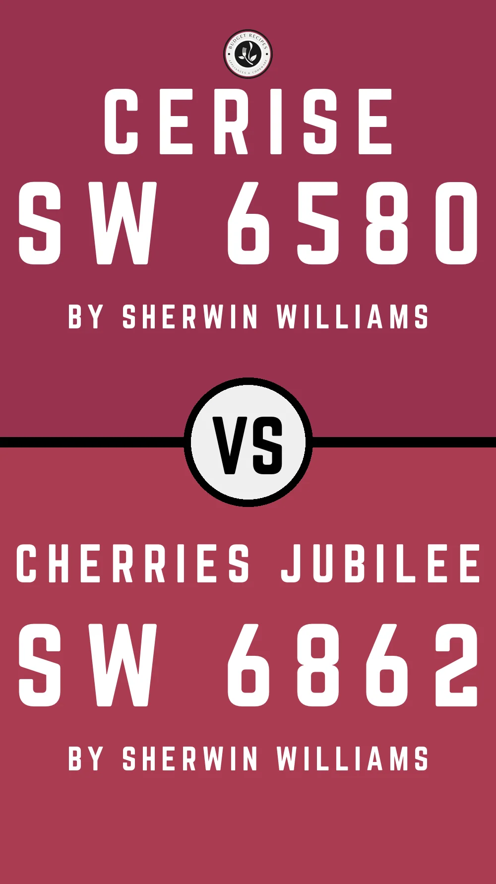 Cerise SW 6580 vs Cherries Jubilee SW 6862