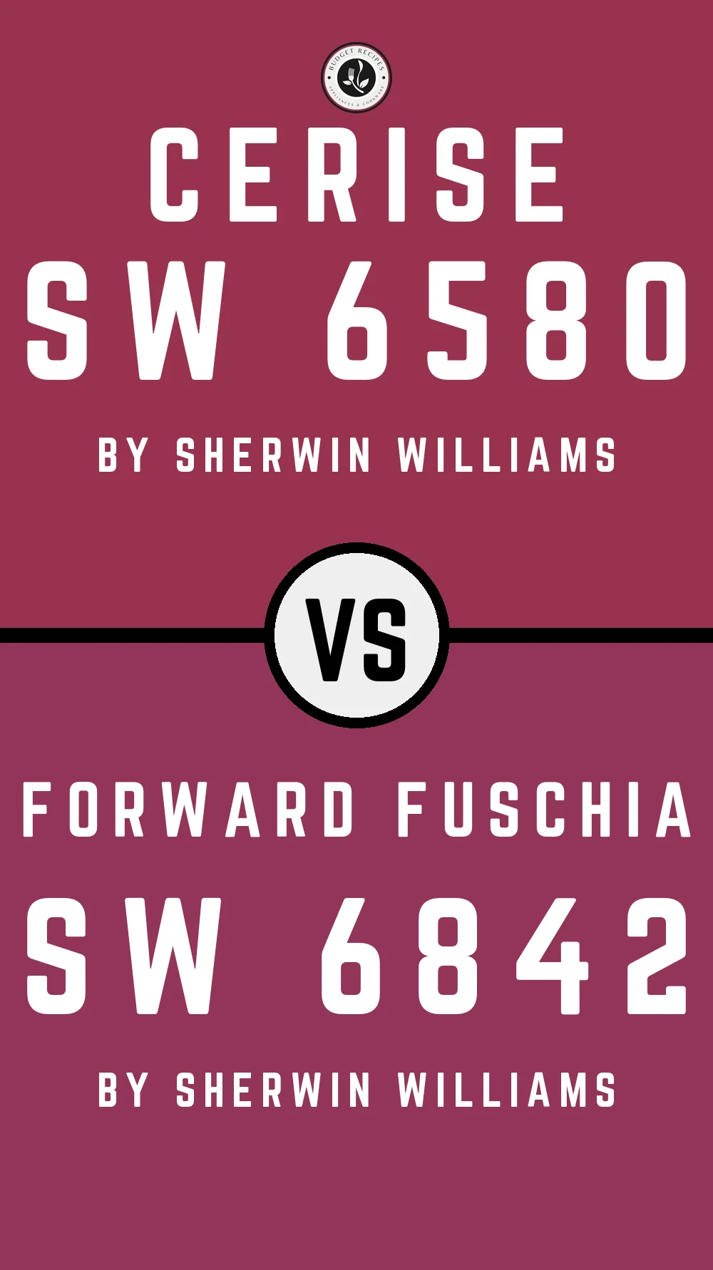 Cerise SW 6580 vs Forward Fuschia SW 6842