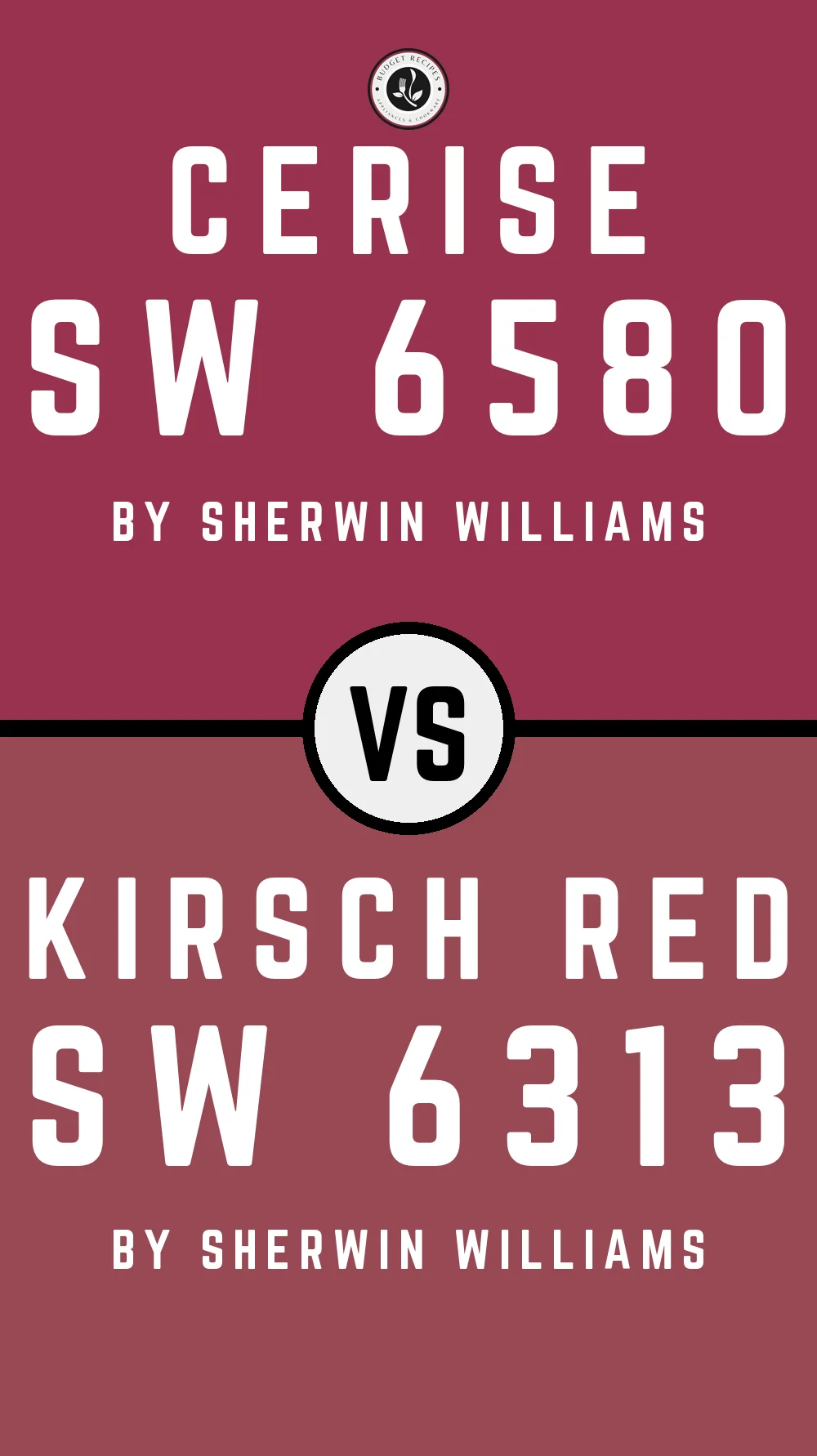 Cerise SW 6580 vs Kirsch Red SW 6313