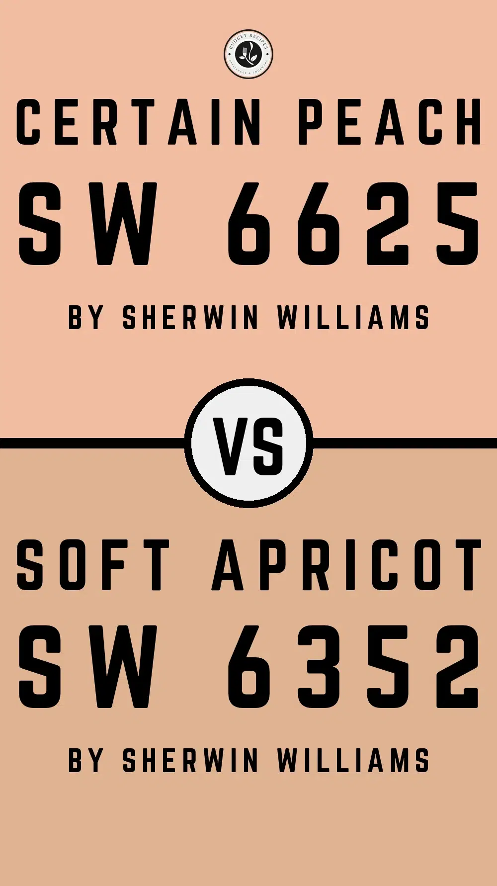 Certain Peach SW 6625 vs Soft Apricot SW 6352