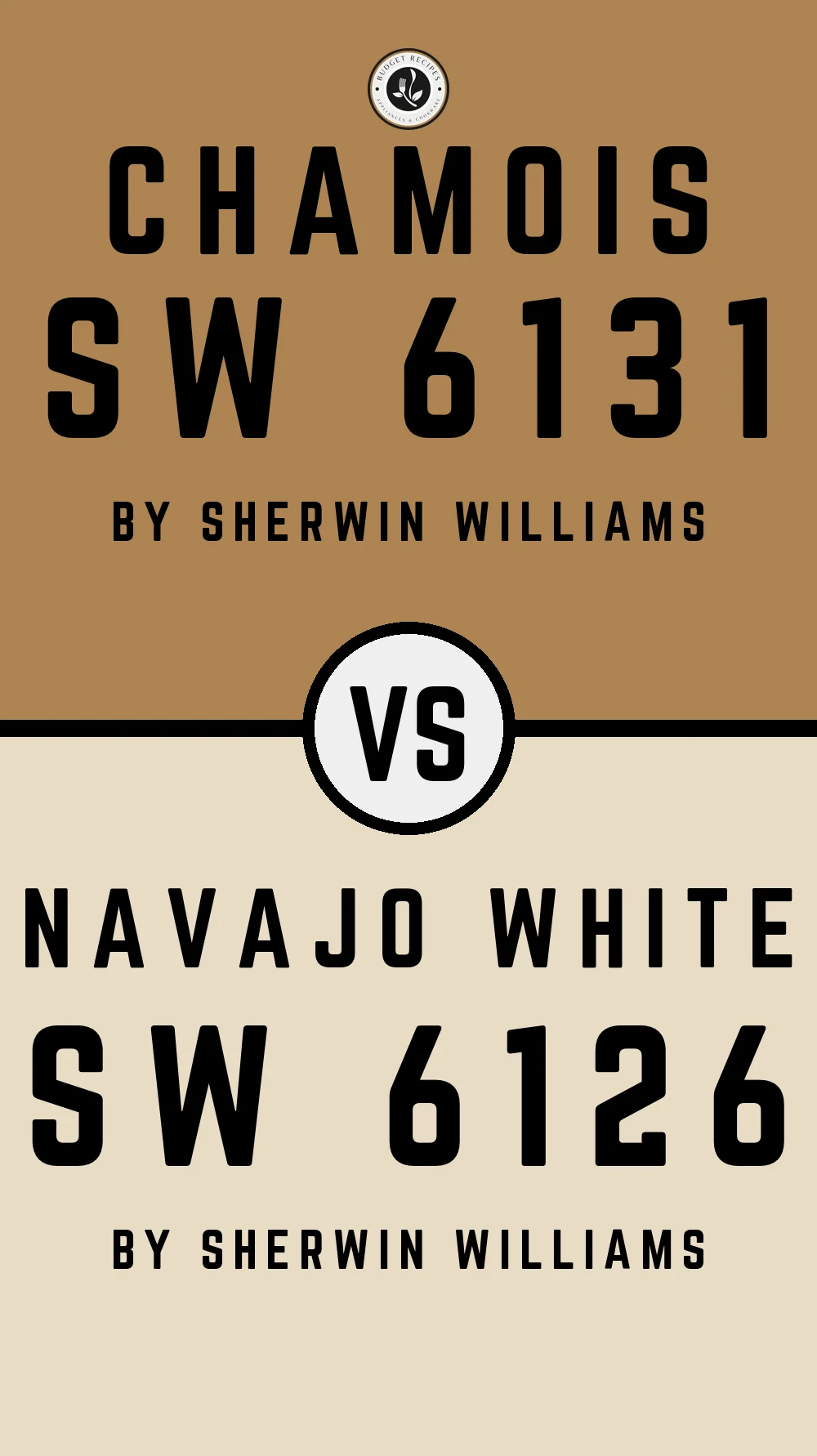 Chamois SW 6131 vs Navajo White SW 6126