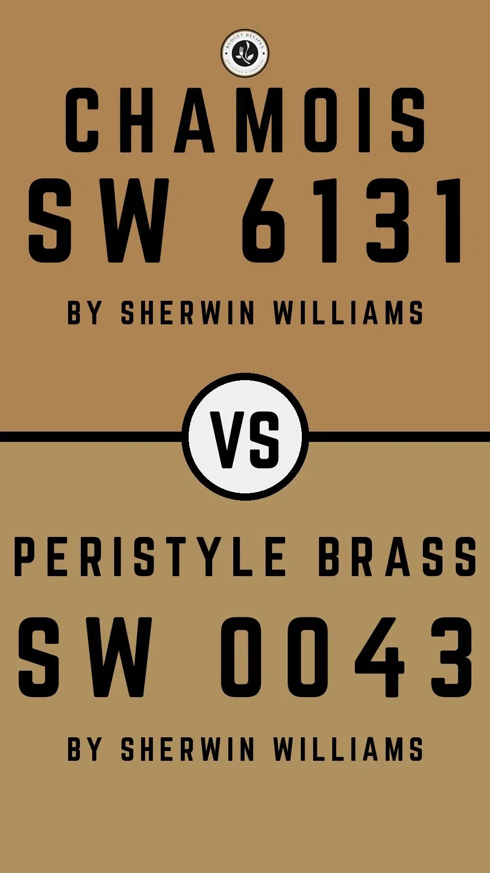 Chamois SW 6131 vs Peristyle Brass SW 0043
