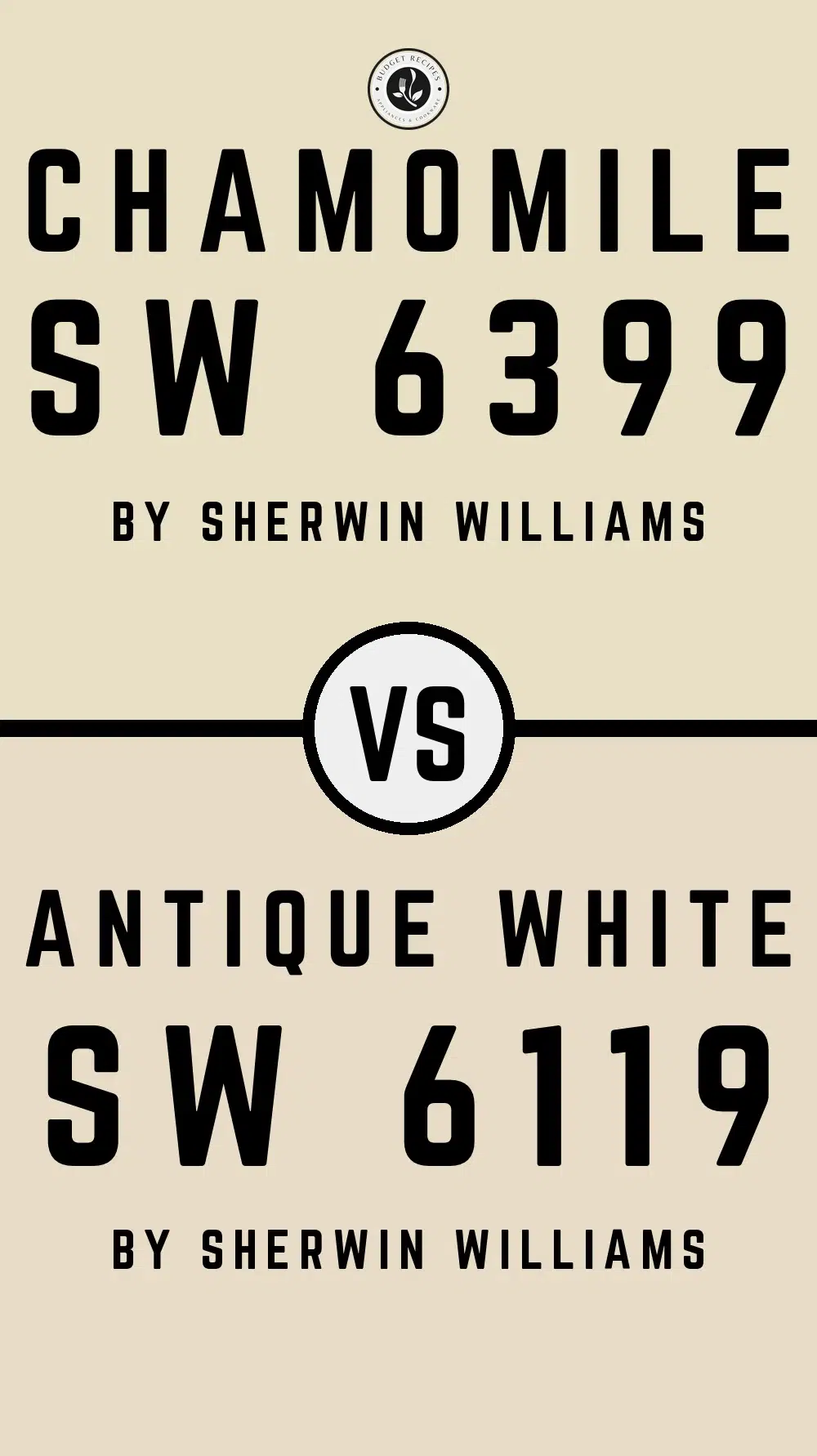 Chamomile SW 6399 vs Antique White SW 6119
