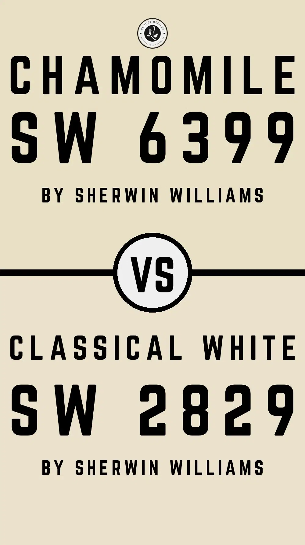 Chamomile SW 6399 vs Classical White SW 2829