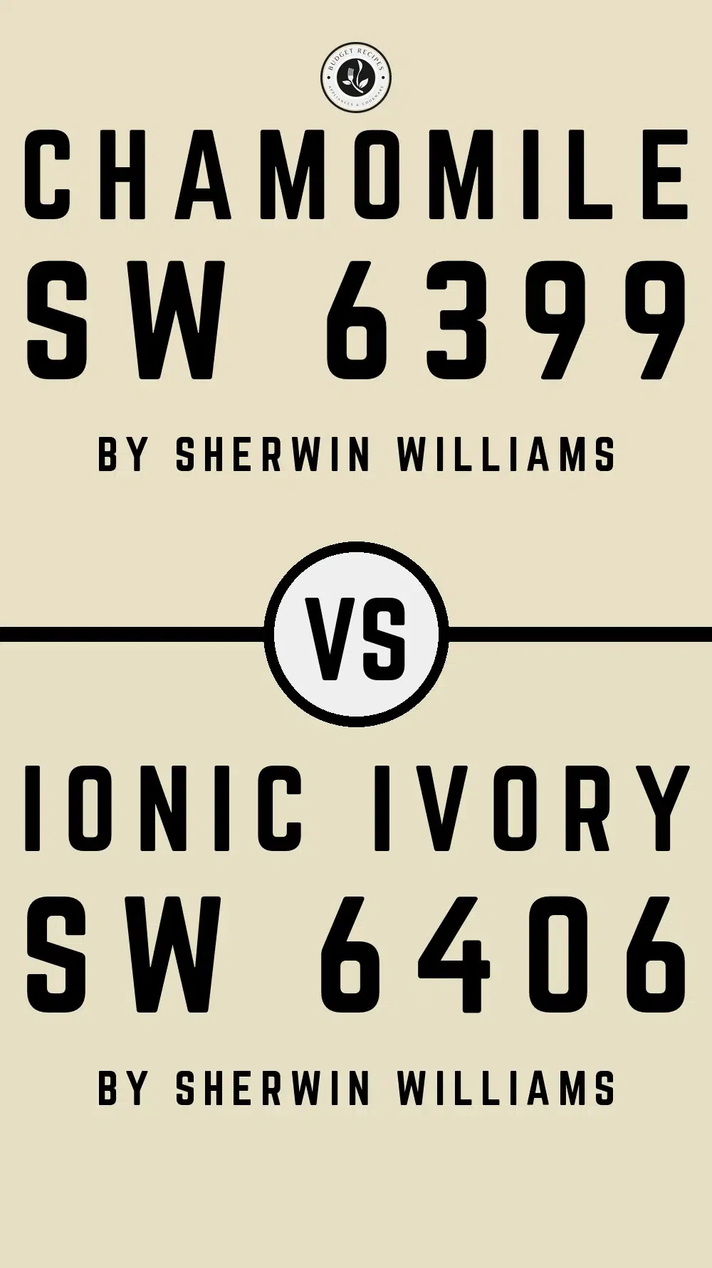 Chamomile SW 6399 vs Ionic Ivory SW 6406