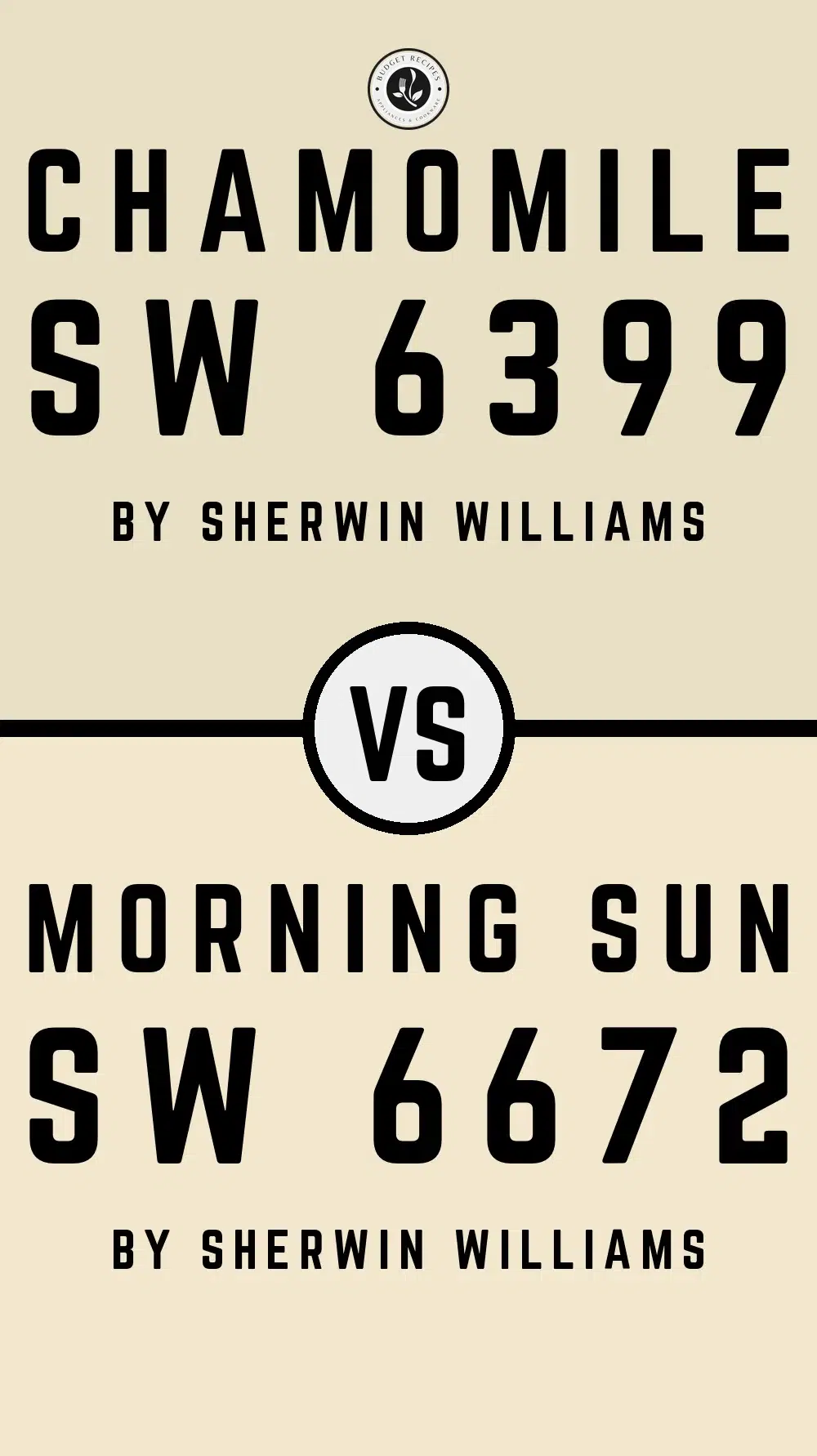 Chamomile SW 6399 vs Morning Sun SW 6672
