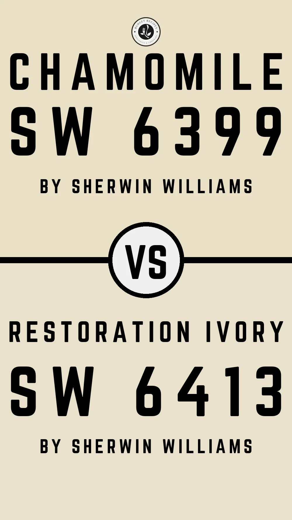 Chamomile SW 6399 vs Restoration Ivory SW 6413
