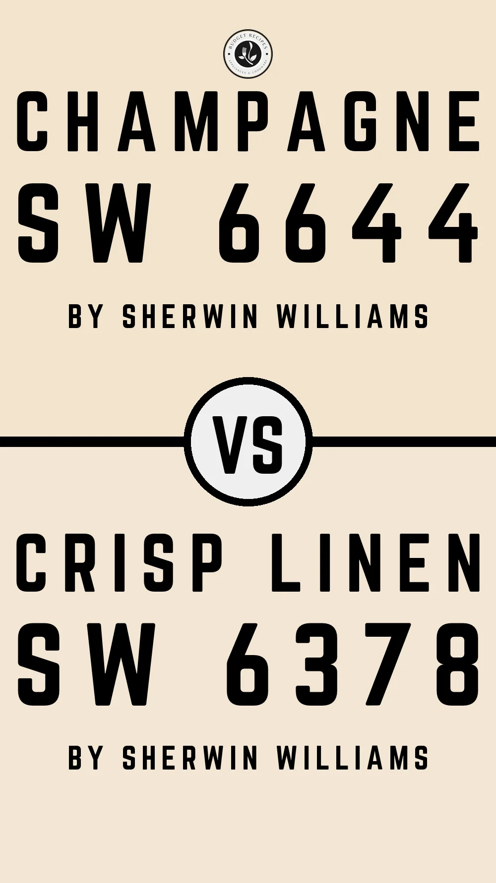 Champagne SW 6644 vs Crisp Linen SW 6378