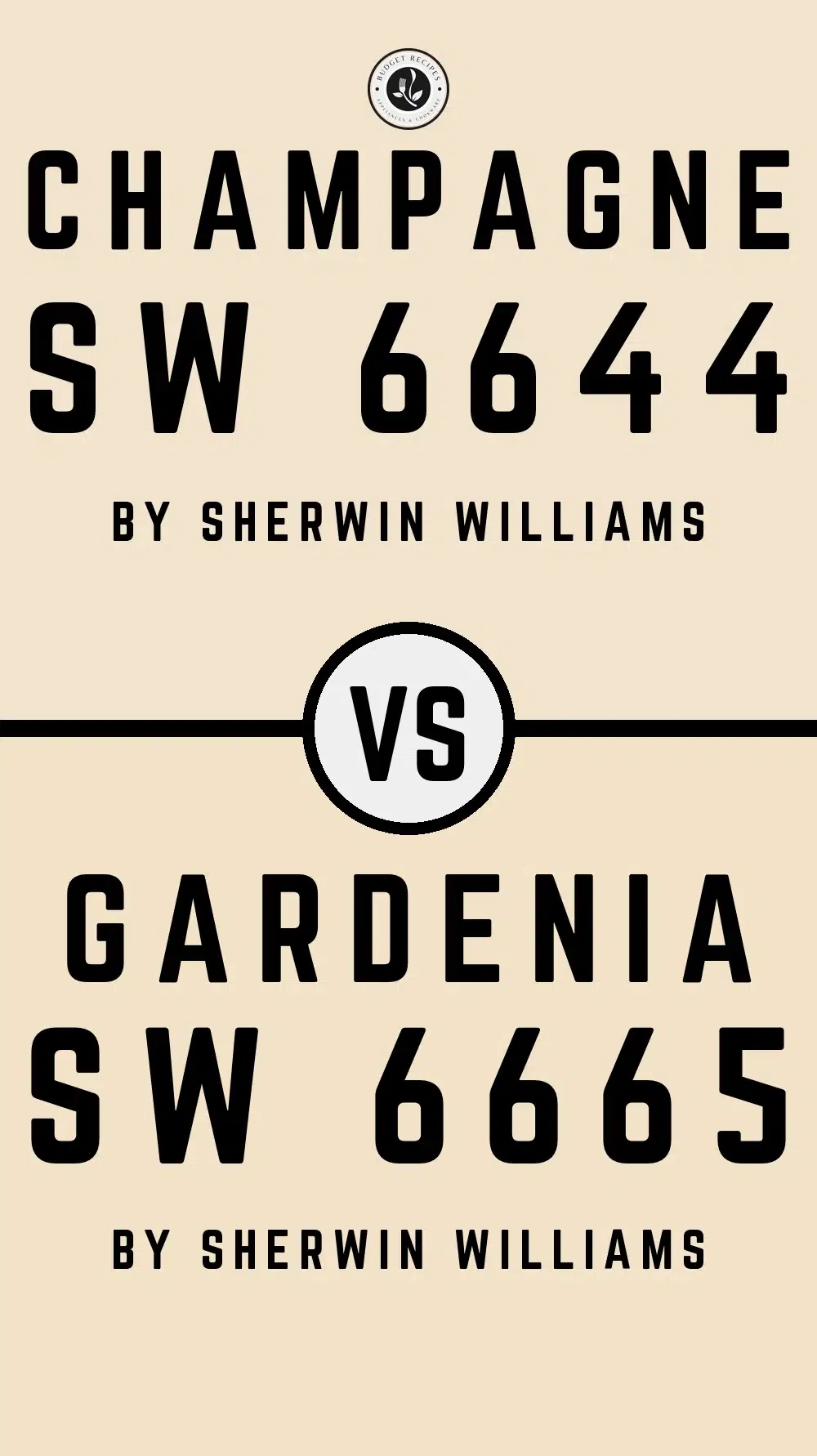 Champagne SW 6644 vs Gardenia SW 6665