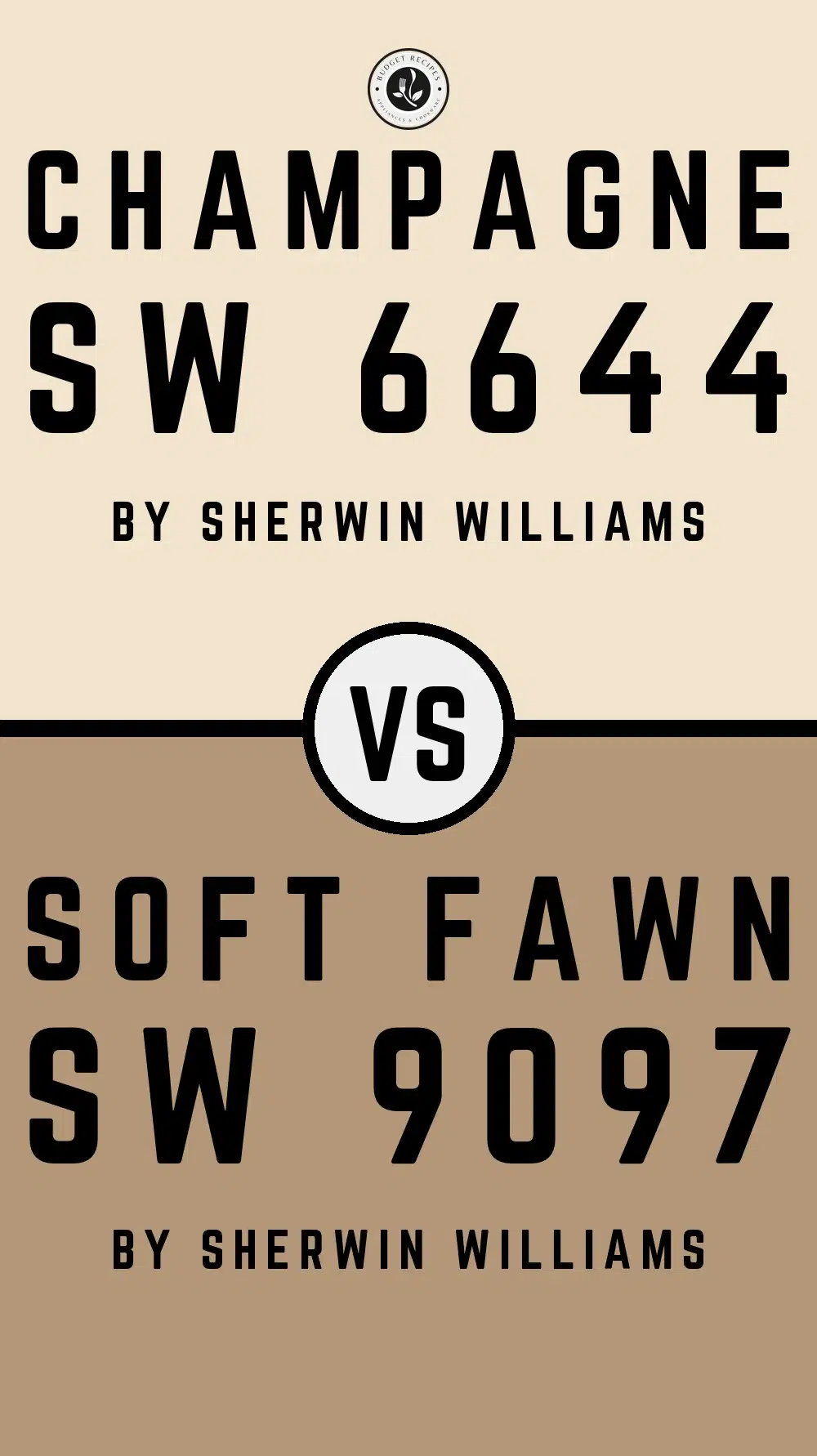 Champagne SW 6644 vs Soft Fawn SW 9097