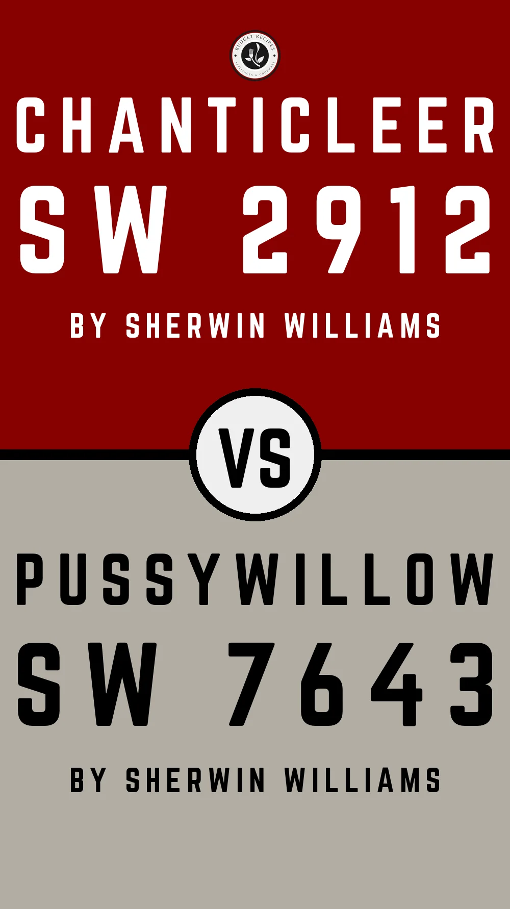 Chanticleer SW 2912 vs Pussywillow SW 7643