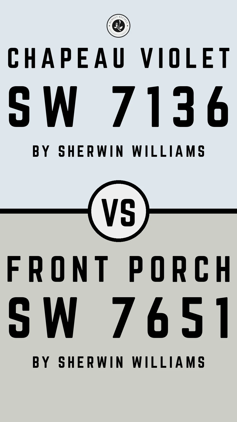 Chapeau Violet SW 7136 vs Front Porch SW 7651