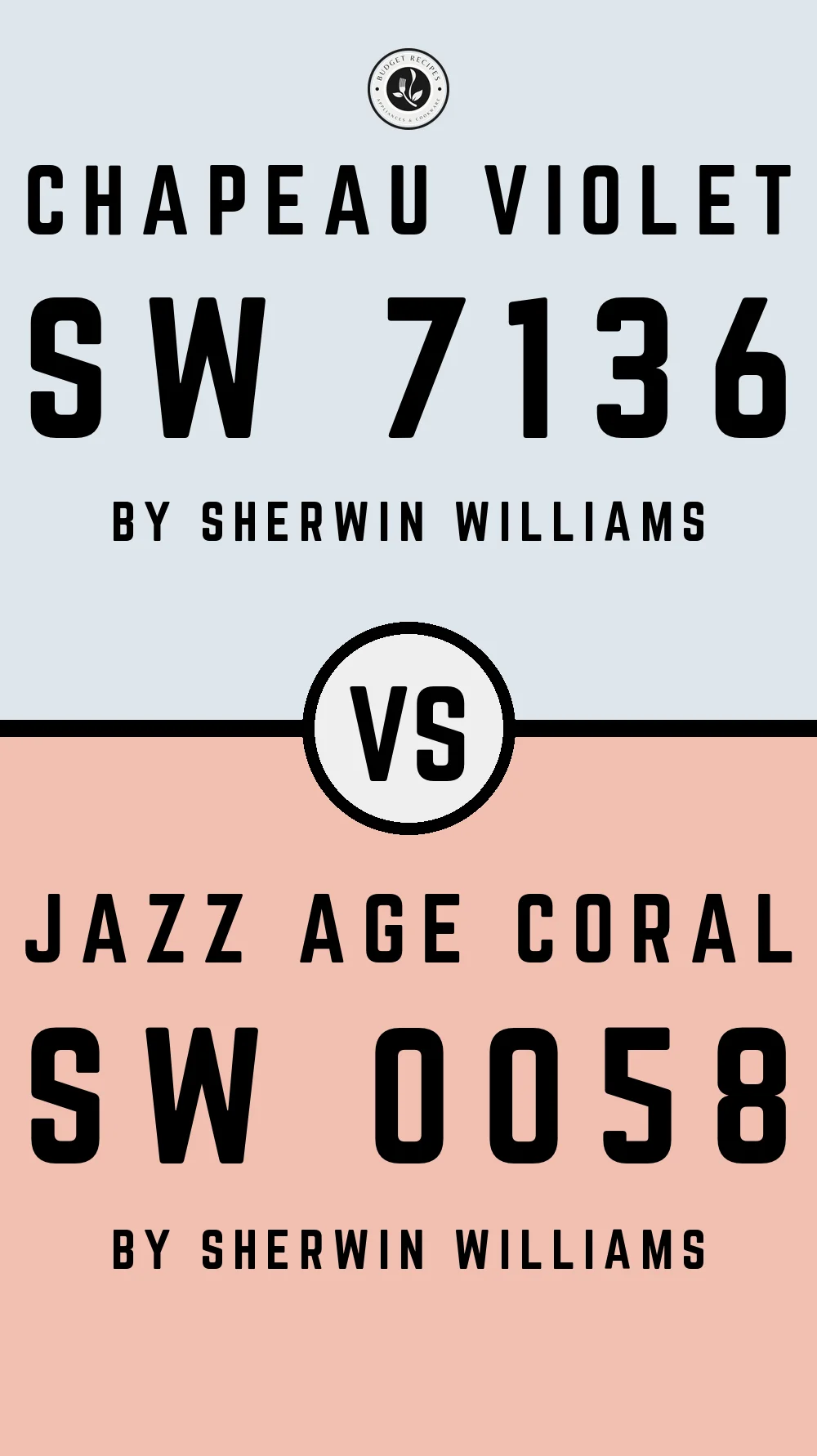 Chapeau Violet SW 7136 vs Jazz Age Coral SW 0058