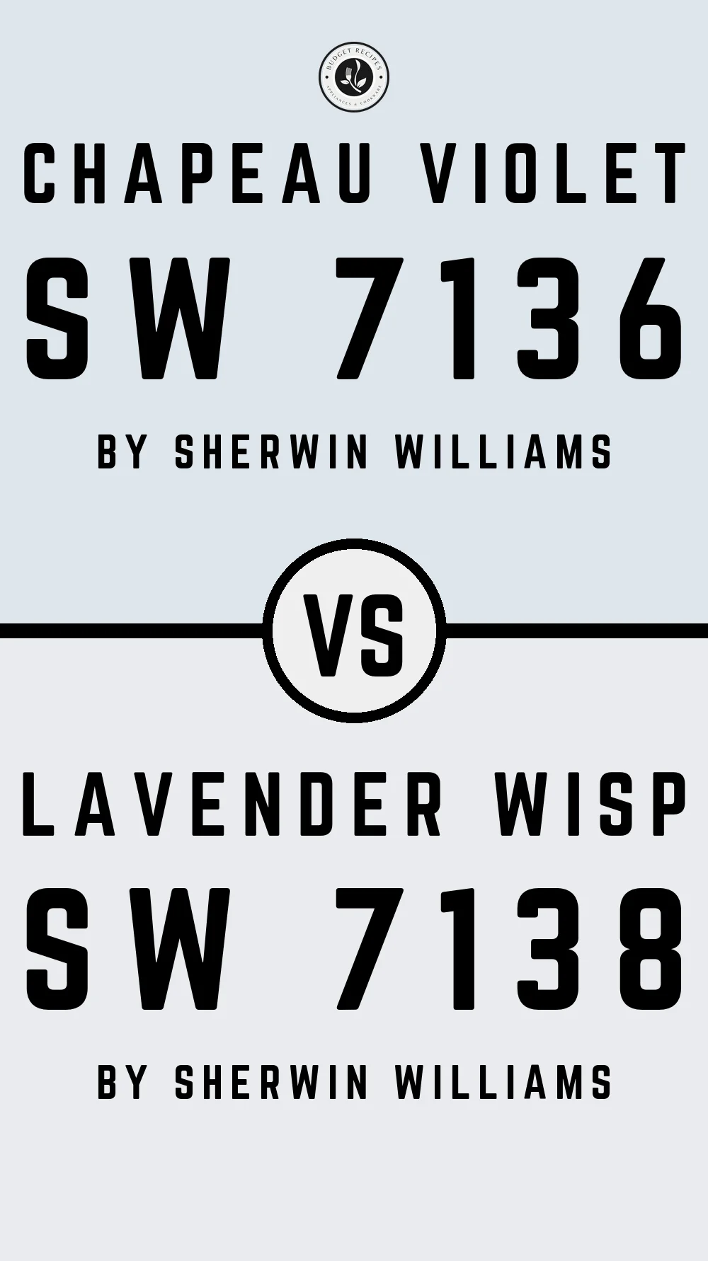Chapeau Violet SW 7136 vs Lavender Wisp SW 7138