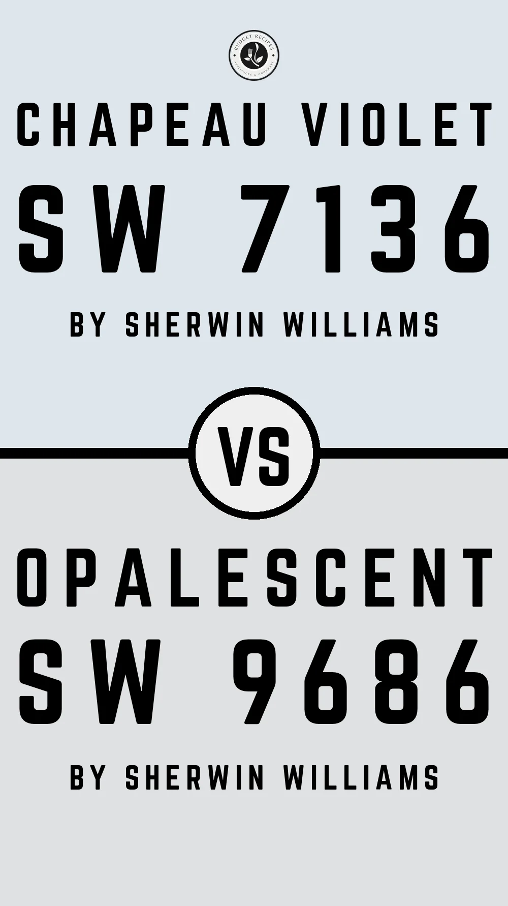 Chapeau Violet SW 7136 vs Opalescent SW 9686