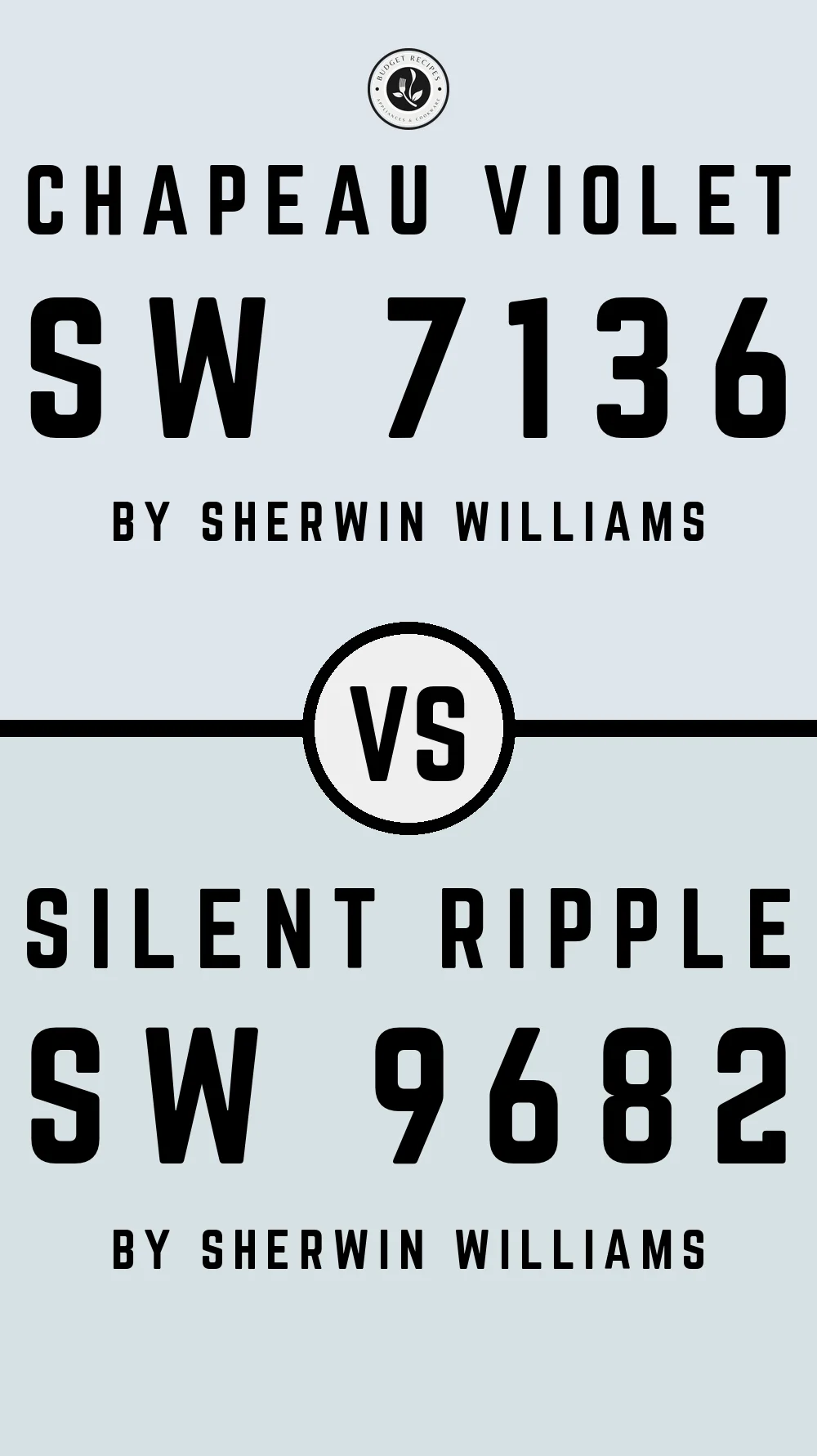 Chapeau Violet SW 7136 vs Silent Ripple SW 9682