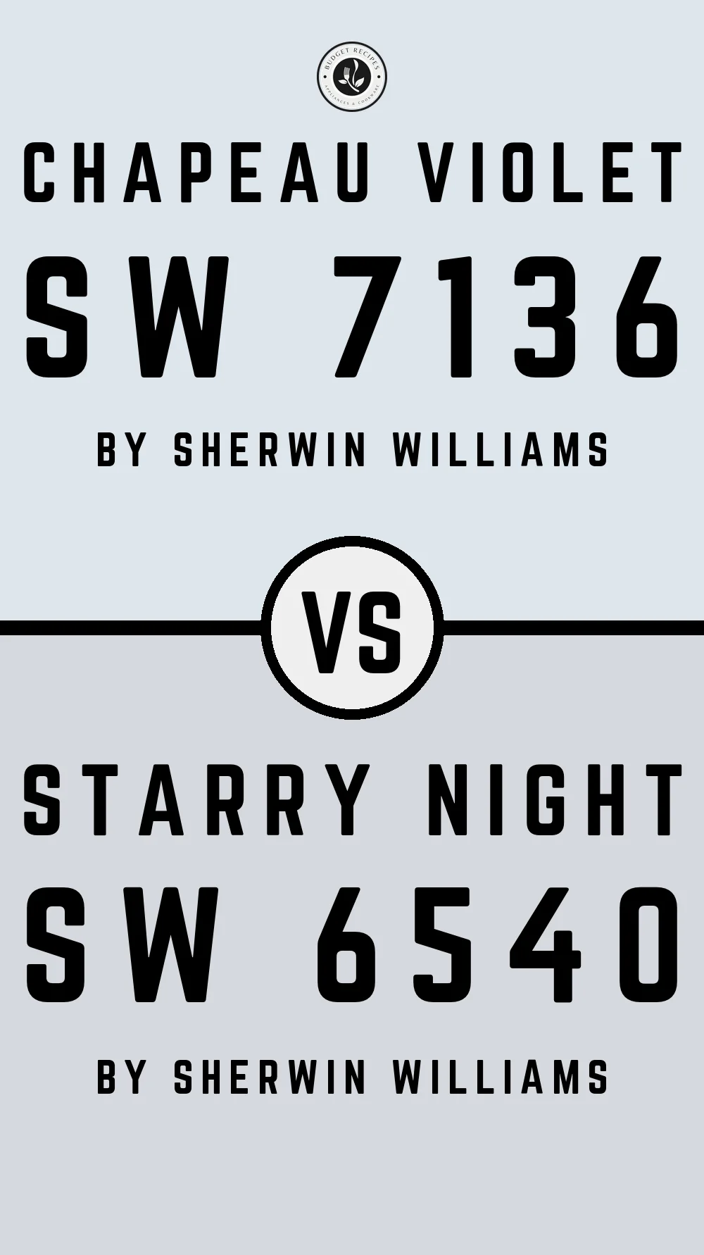 Chapeau Violet SW 7136 vs Starry Night SW 6540