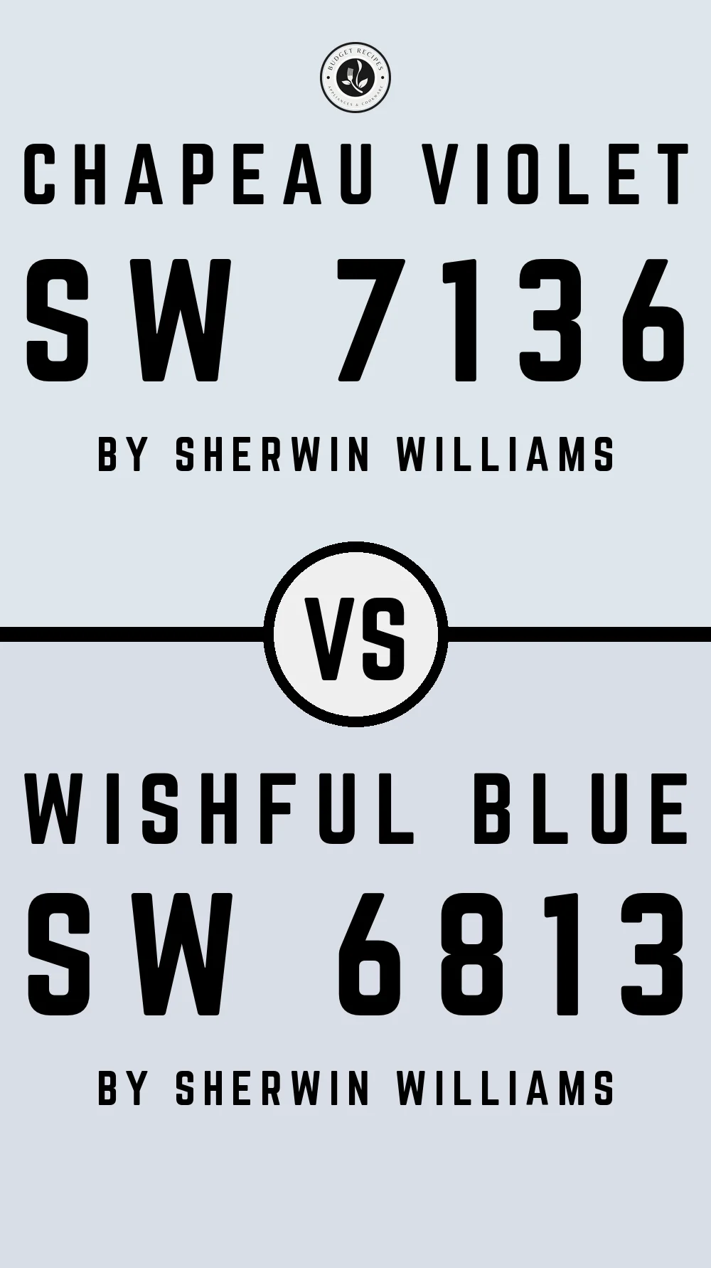Chapeau Violet SW 7136 vs Wishful Blue SW 6813