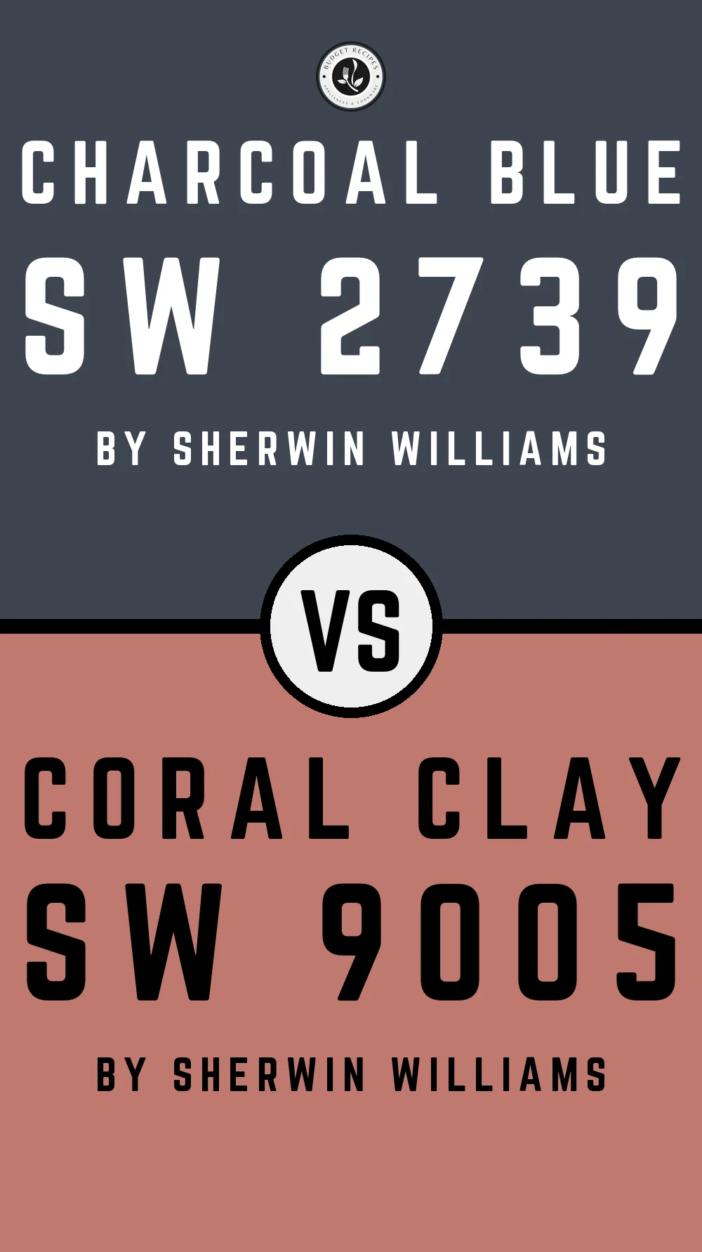 Charcoal Blue by Sherwin Williams SW 2739 with Coral Clay SW 9005