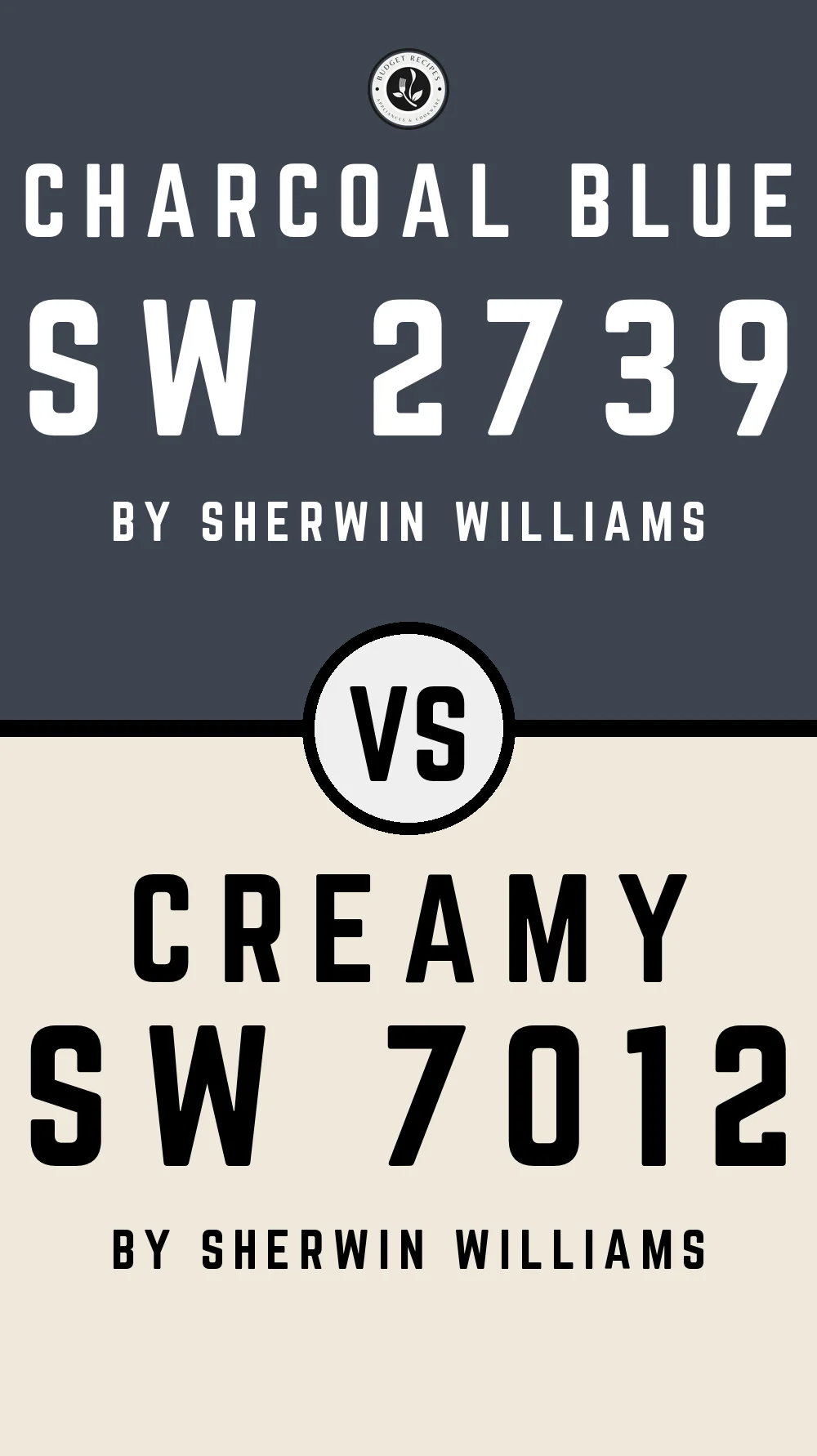 Charcoal Blue SW 2739 vs Creamy SW 7012