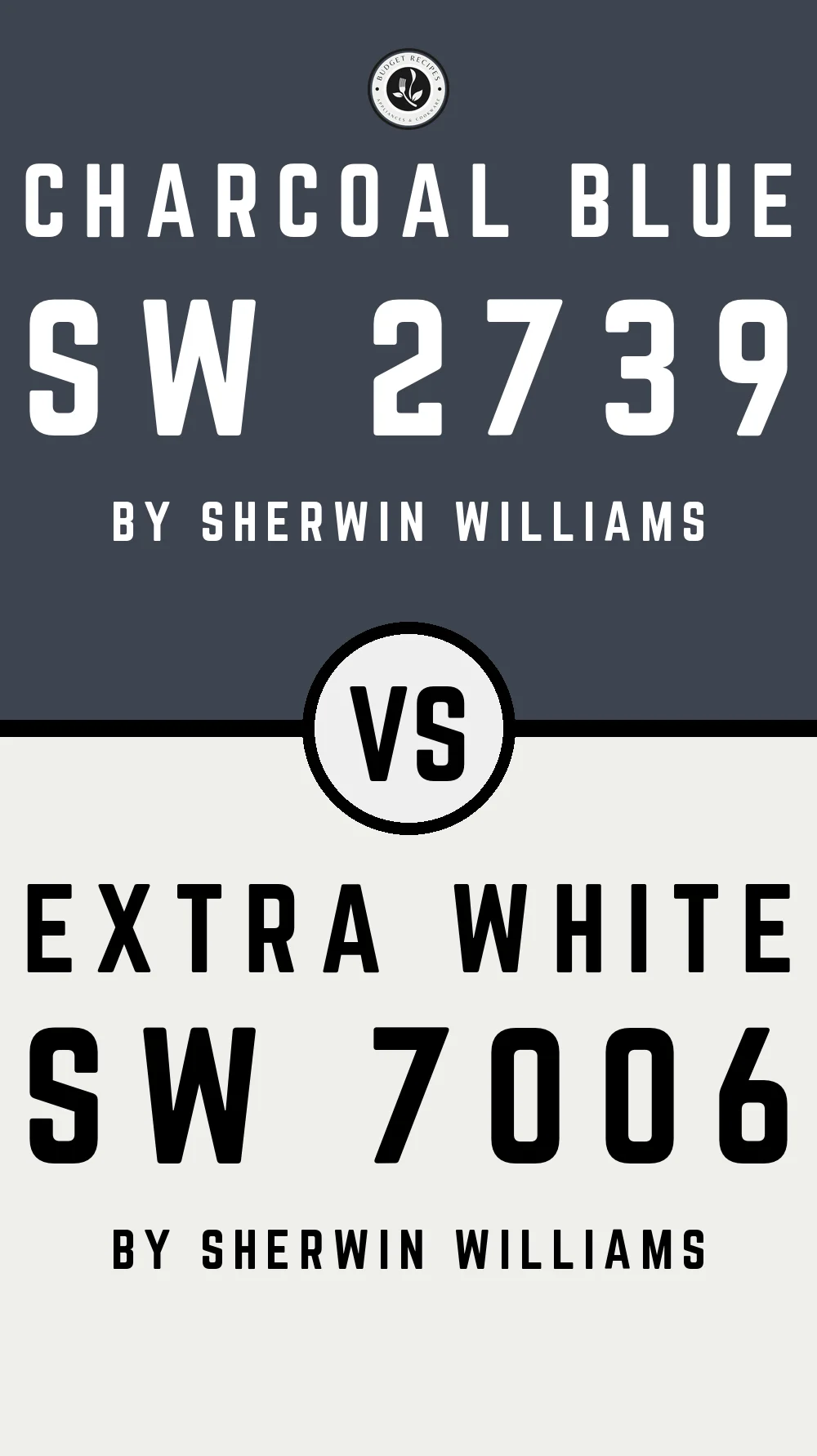 Charcoal Blue SW 2739 vs Extra White SW 7006