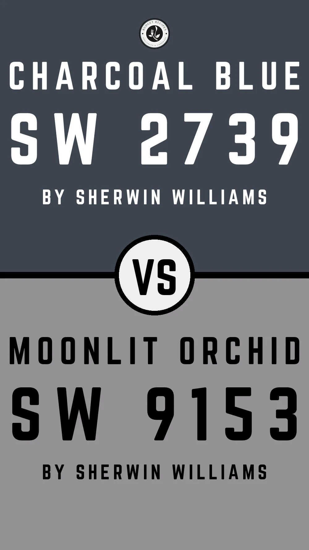 Charcoal Blue SW 2739 vs Moonlit Orchid SW 9153