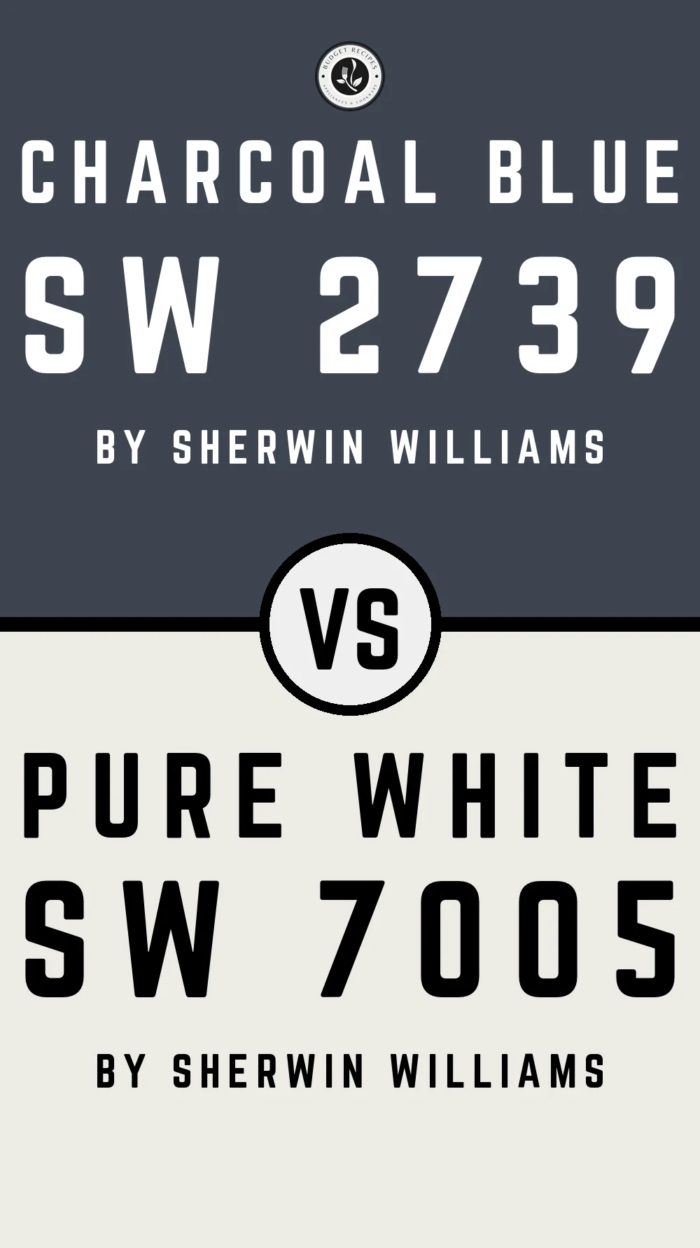 Charcoal Blue SW 2739 vs Pure White SW 7005