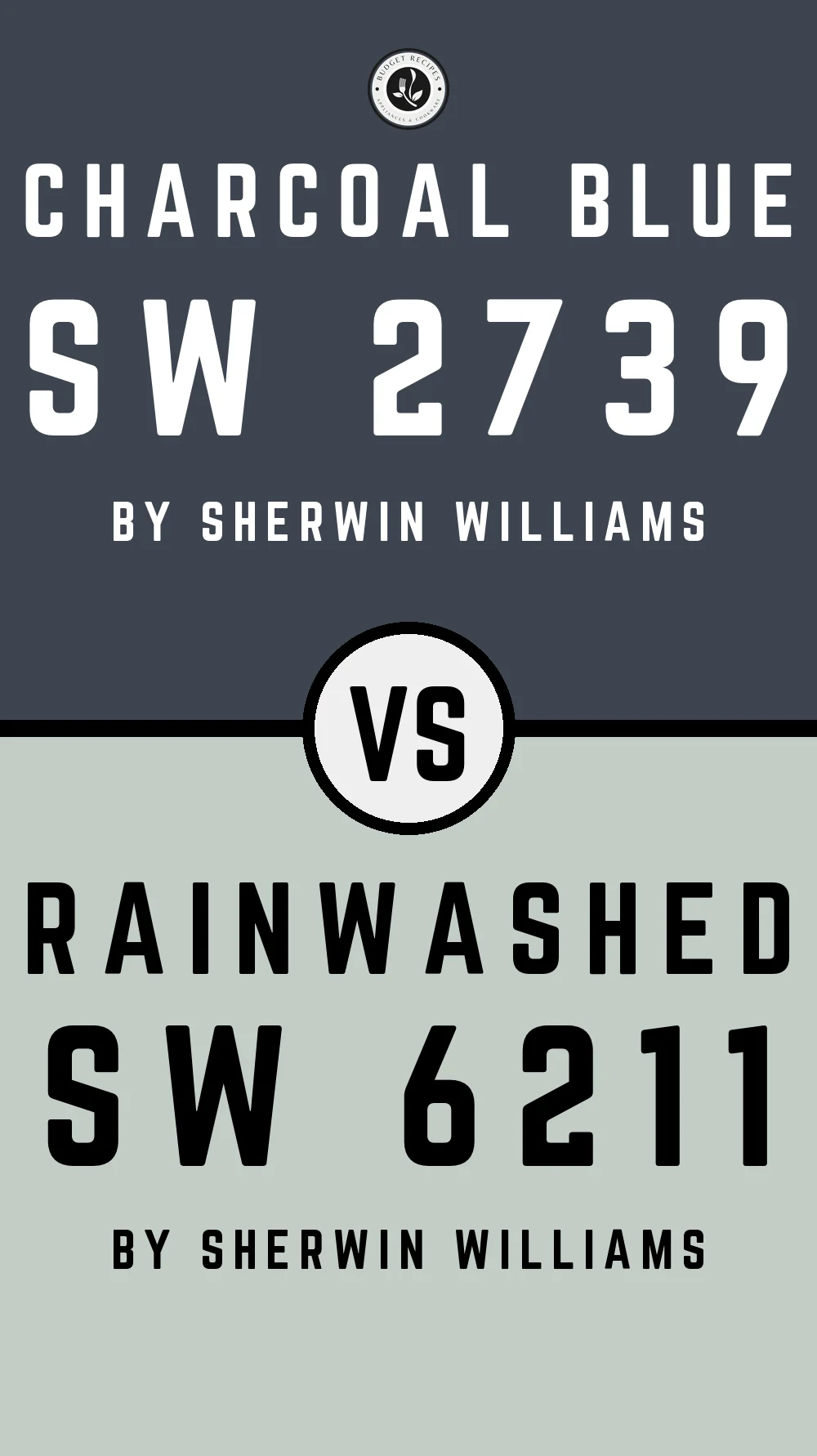 Charcoal Blue by Sherwin Williams SW 2739 with Rainwashed SW 6211