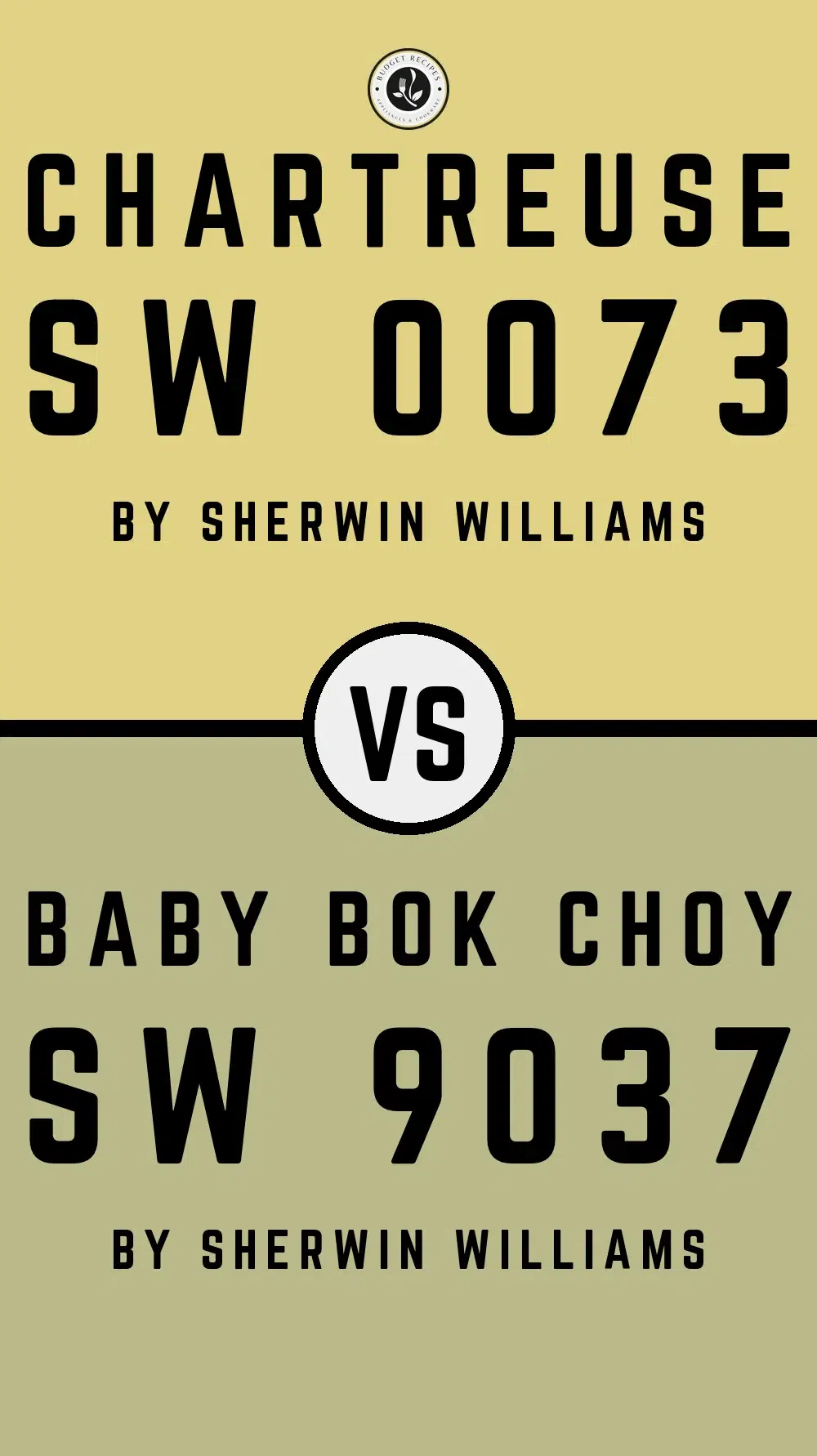 Chartreuse SW 0073 vs Baby Bok Choy SW 9037