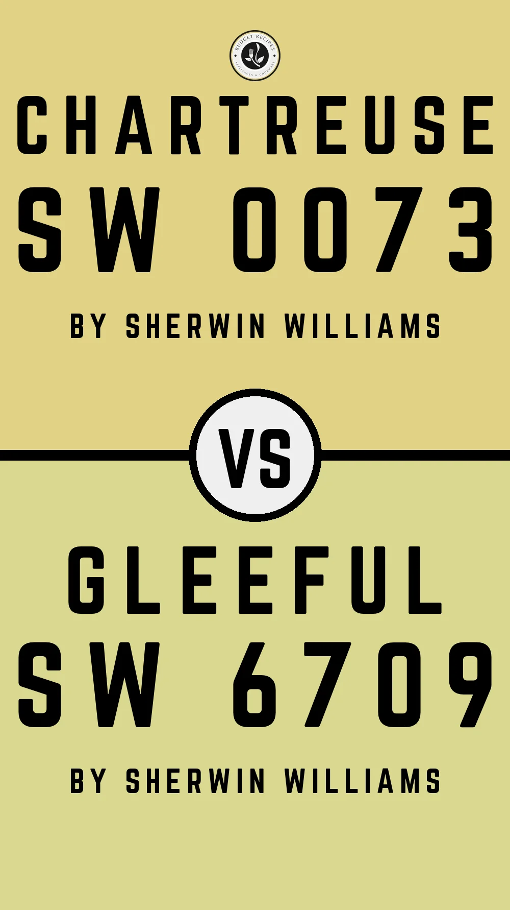 Chartreuse SW 0073 vs Gleeful SW 6709