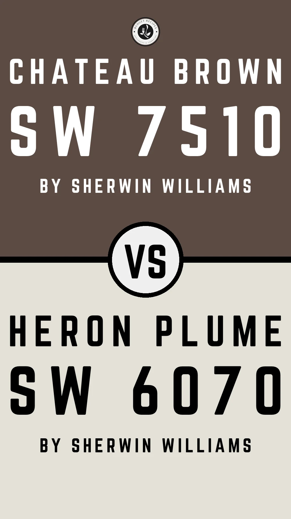 Chateau Brown SW 7510 vs Heron Plume SW 6070