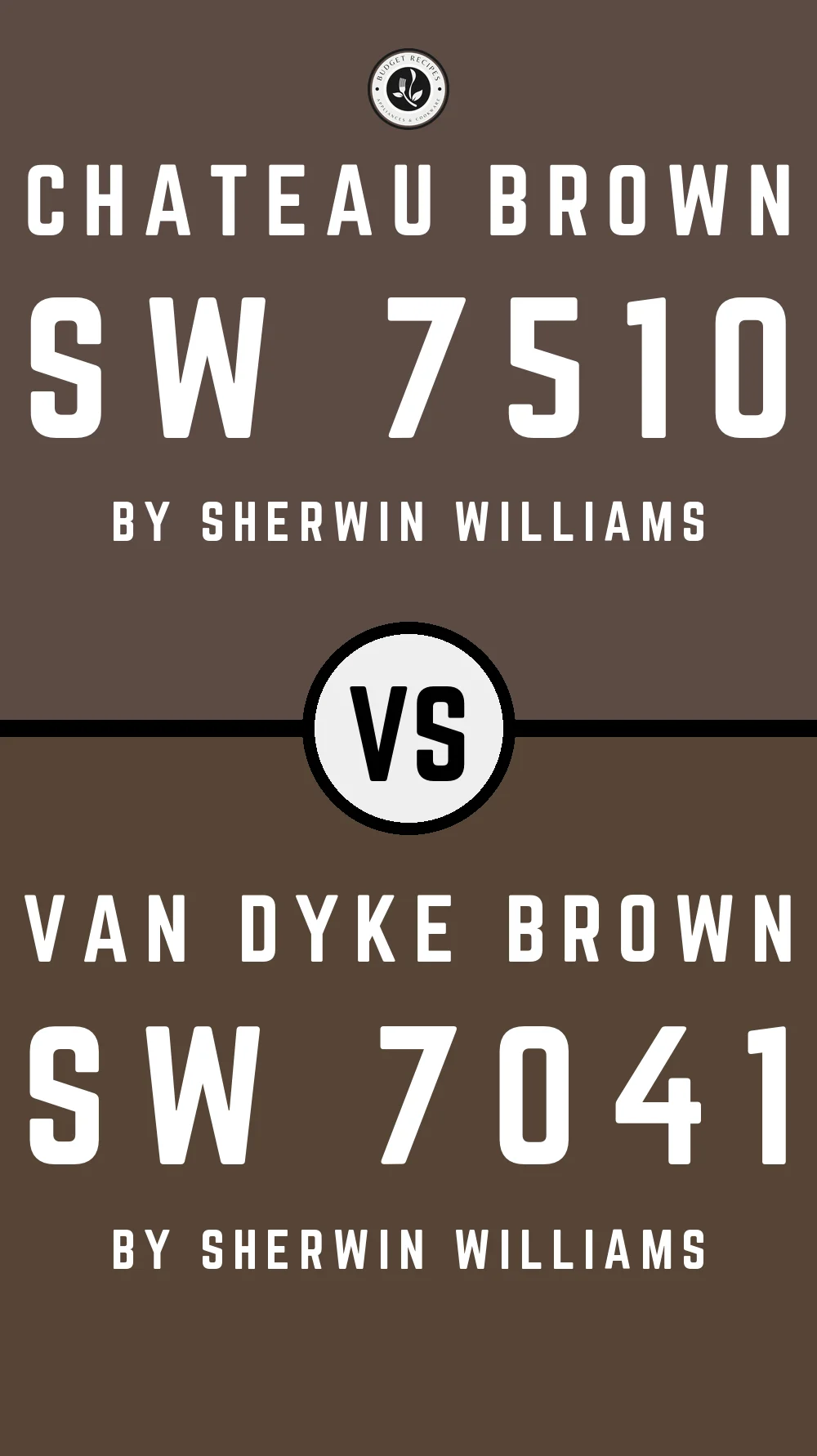 Chateau Brown SW 7510 vs Van Dyke Brown SW 7041