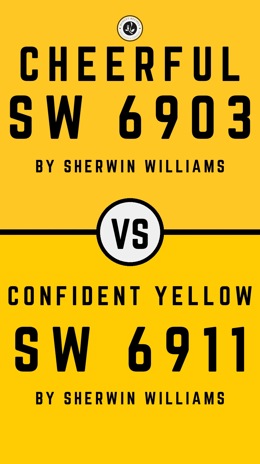 Cheerful SW 6903 vs Confident Yellow SW 6911