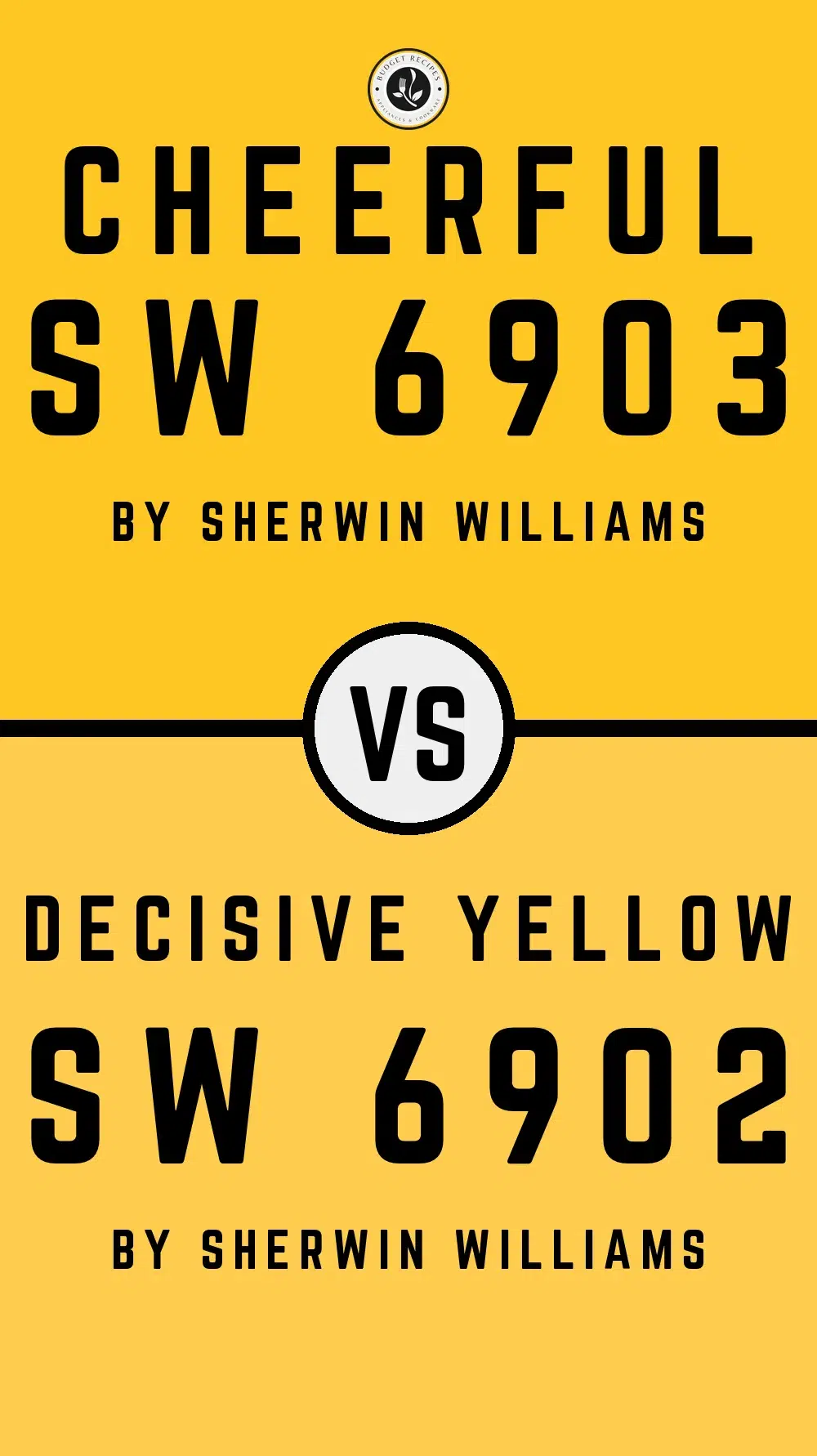 Cheerful SW 6903 vs Decisive Yellow SW 6902
