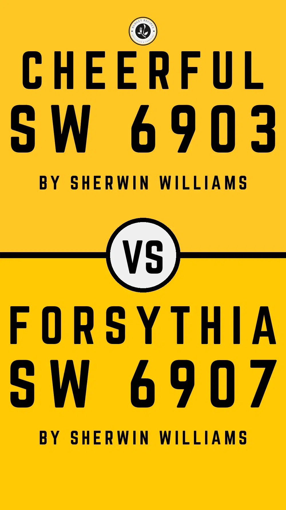 Cheerful SW 6903 vs Forsythia SW 6907