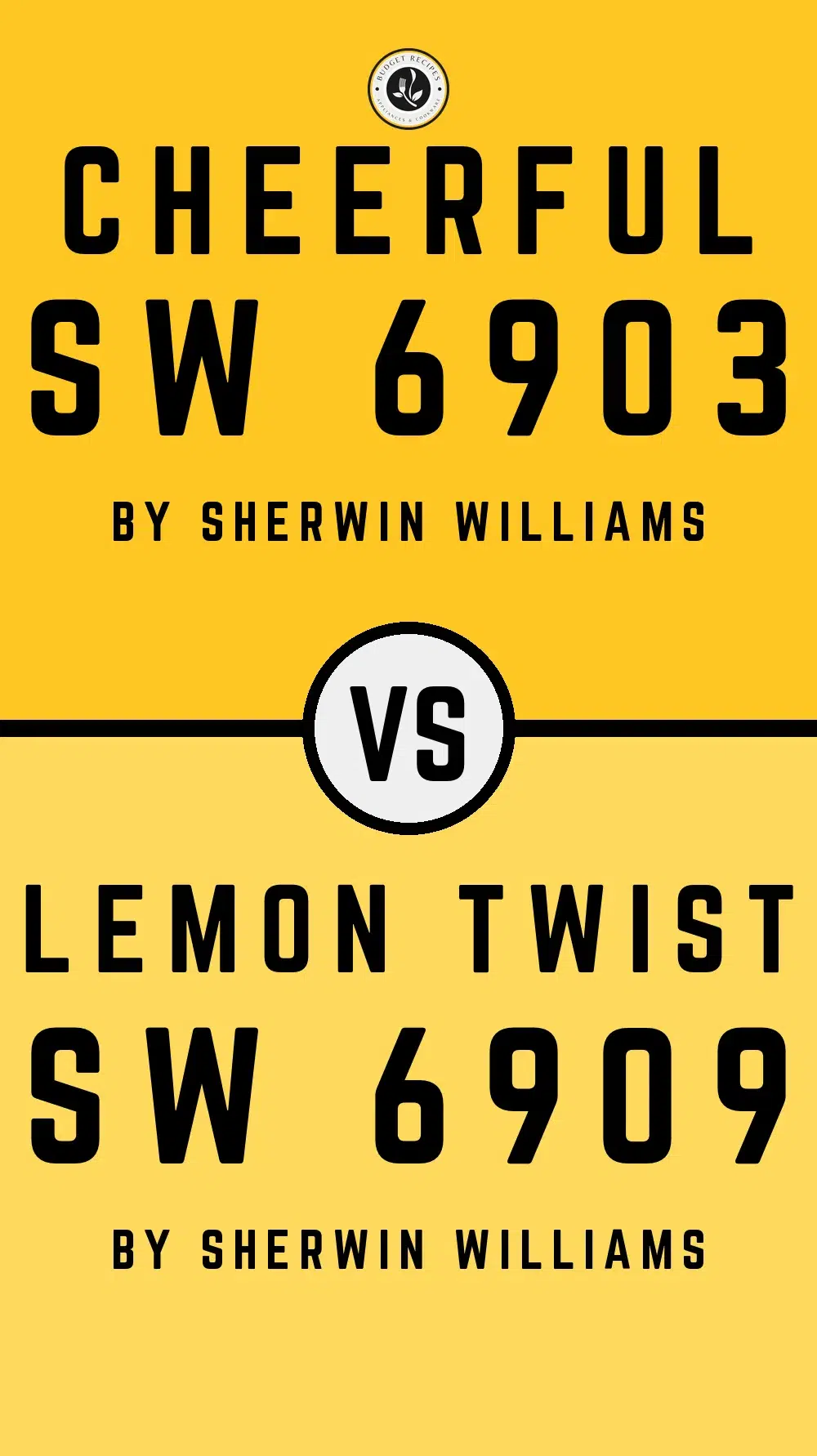 Cheerful SW 6903 vs Lemon Twist SW 6909
