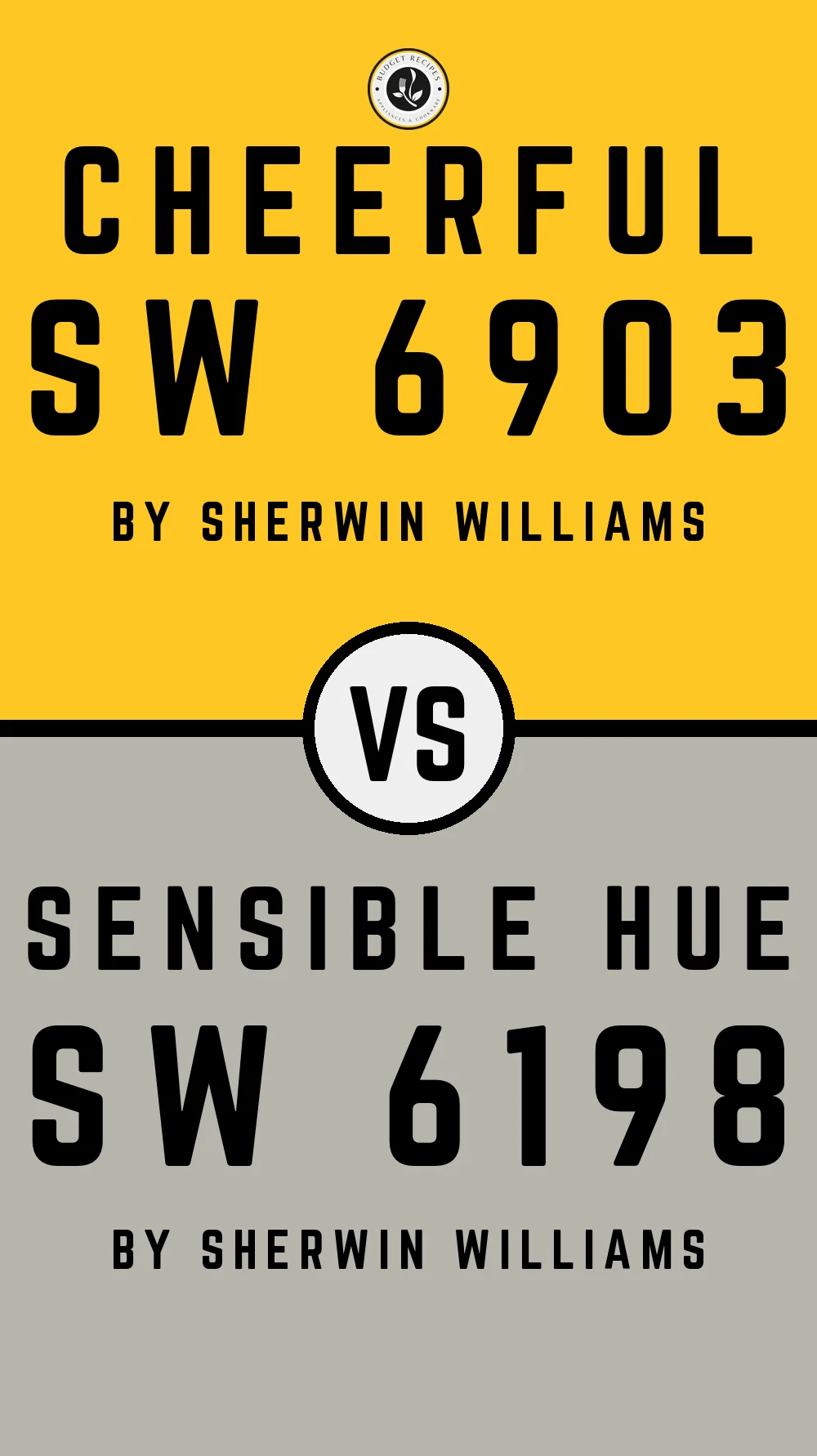 Cheerful SW 6903 vs Sensible Hue SW 6198