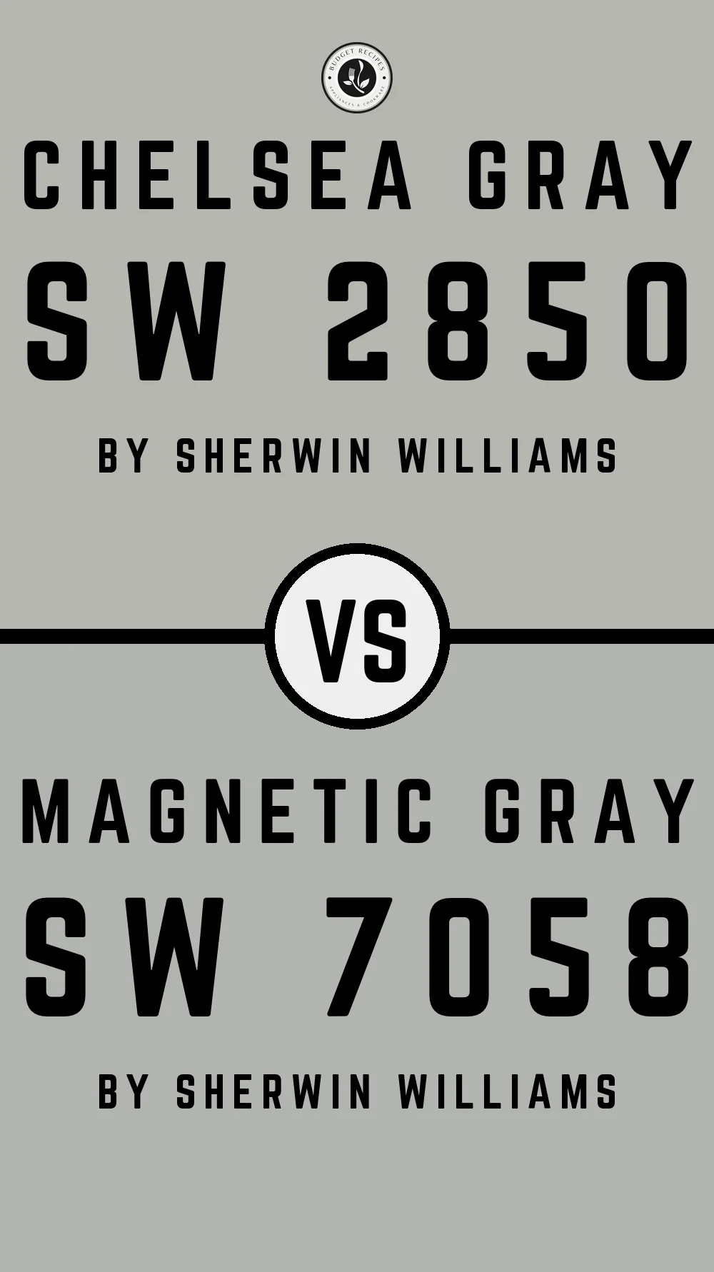 Chelsea Gray SW 2850 vs Magnetic Gray SW 7058