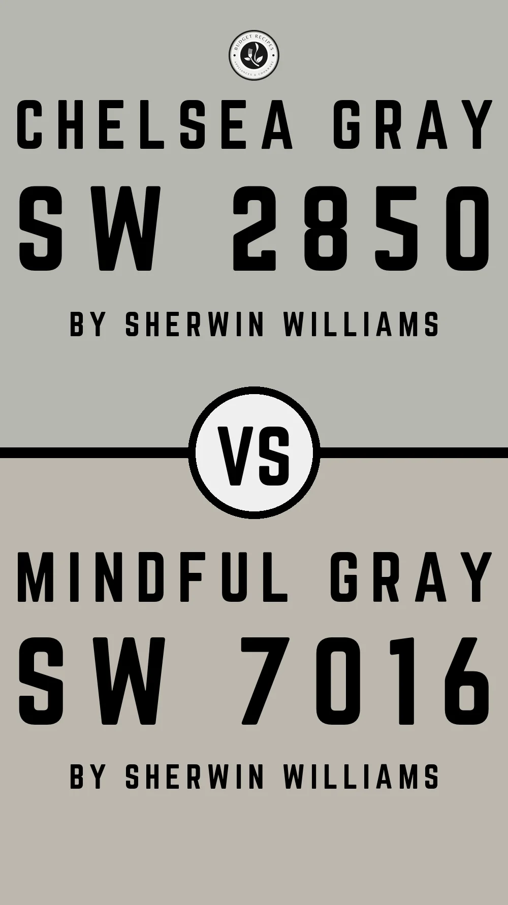 Chelsea Gray SW 2850 vs Mindful Gray SW 7016