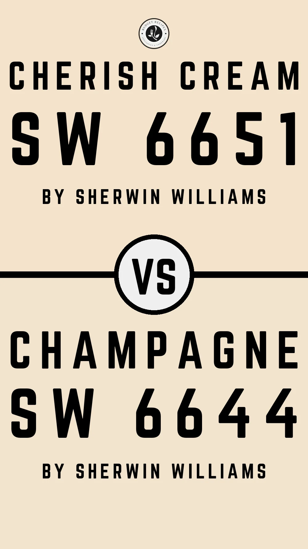 Cherish Cream SW 6651 vs Champagne SW 6644