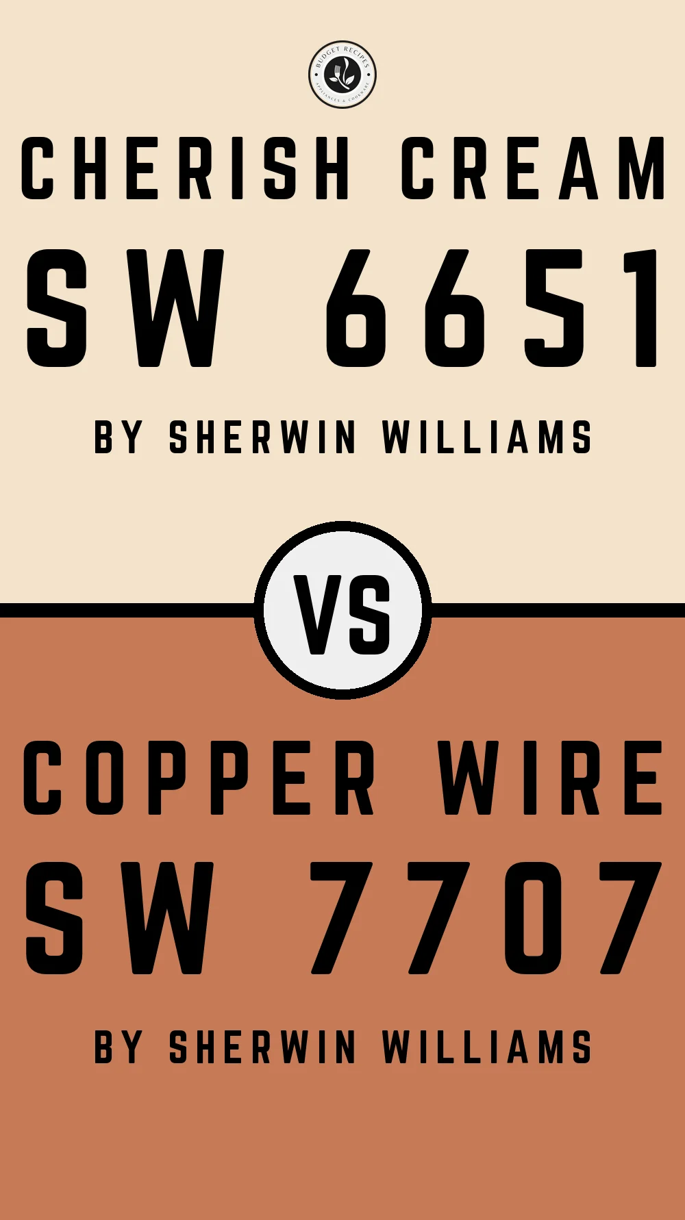 Cherish Cream SW 6651 vs Copper Wire SW 7707