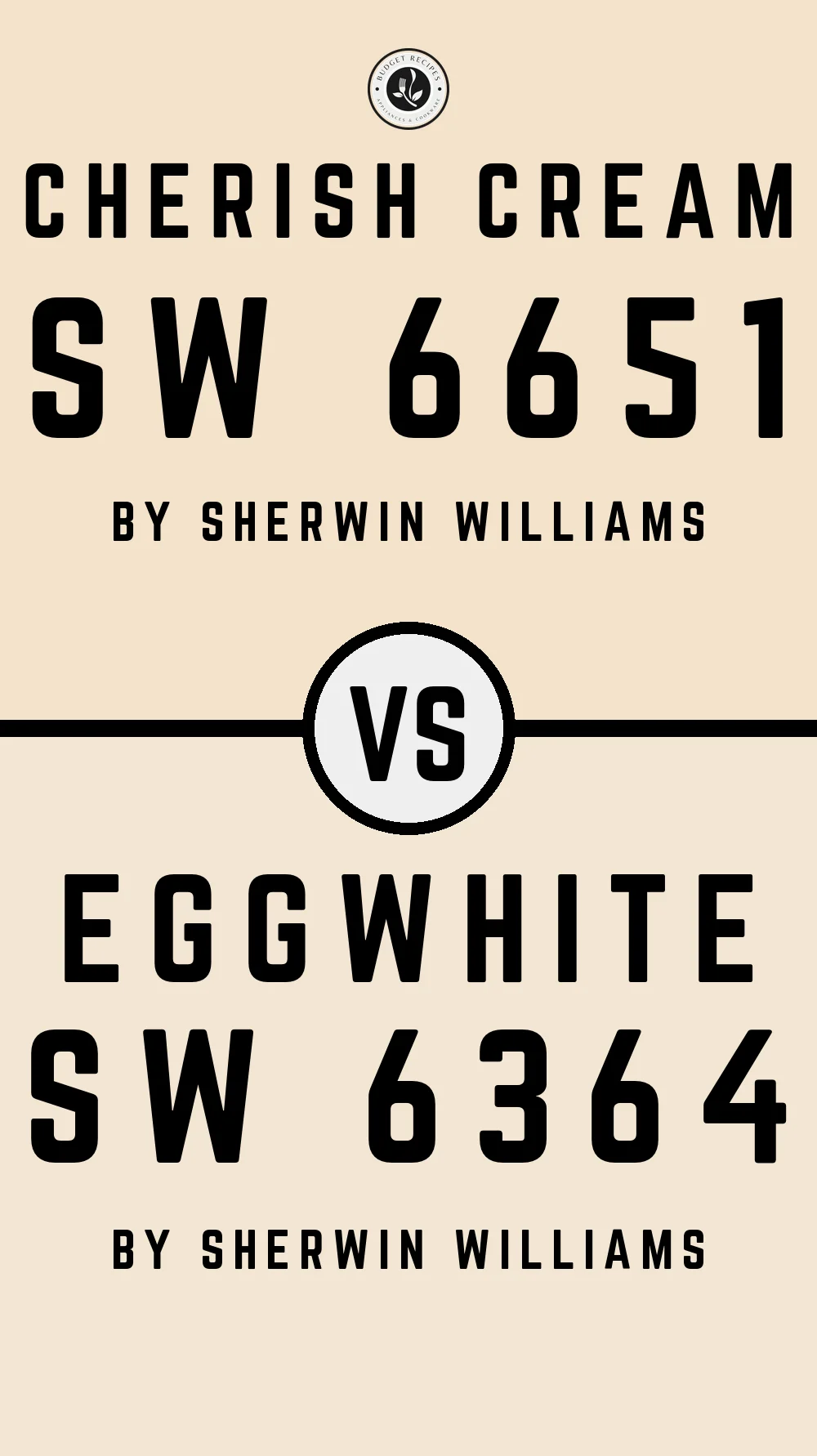 Cherish Cream SW 6651 vs Eggwhite SW 6364