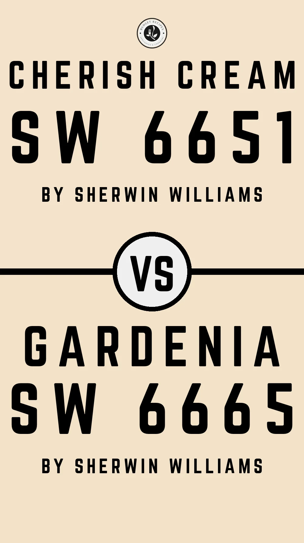 Cherish Cream SW 6651 vs Gardenia SW 6665