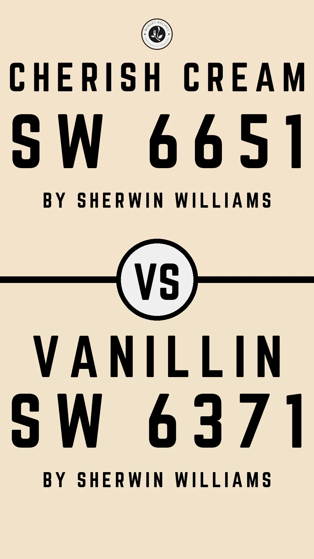 Cherish Cream SW 6651 vs Vanillin SW 6371