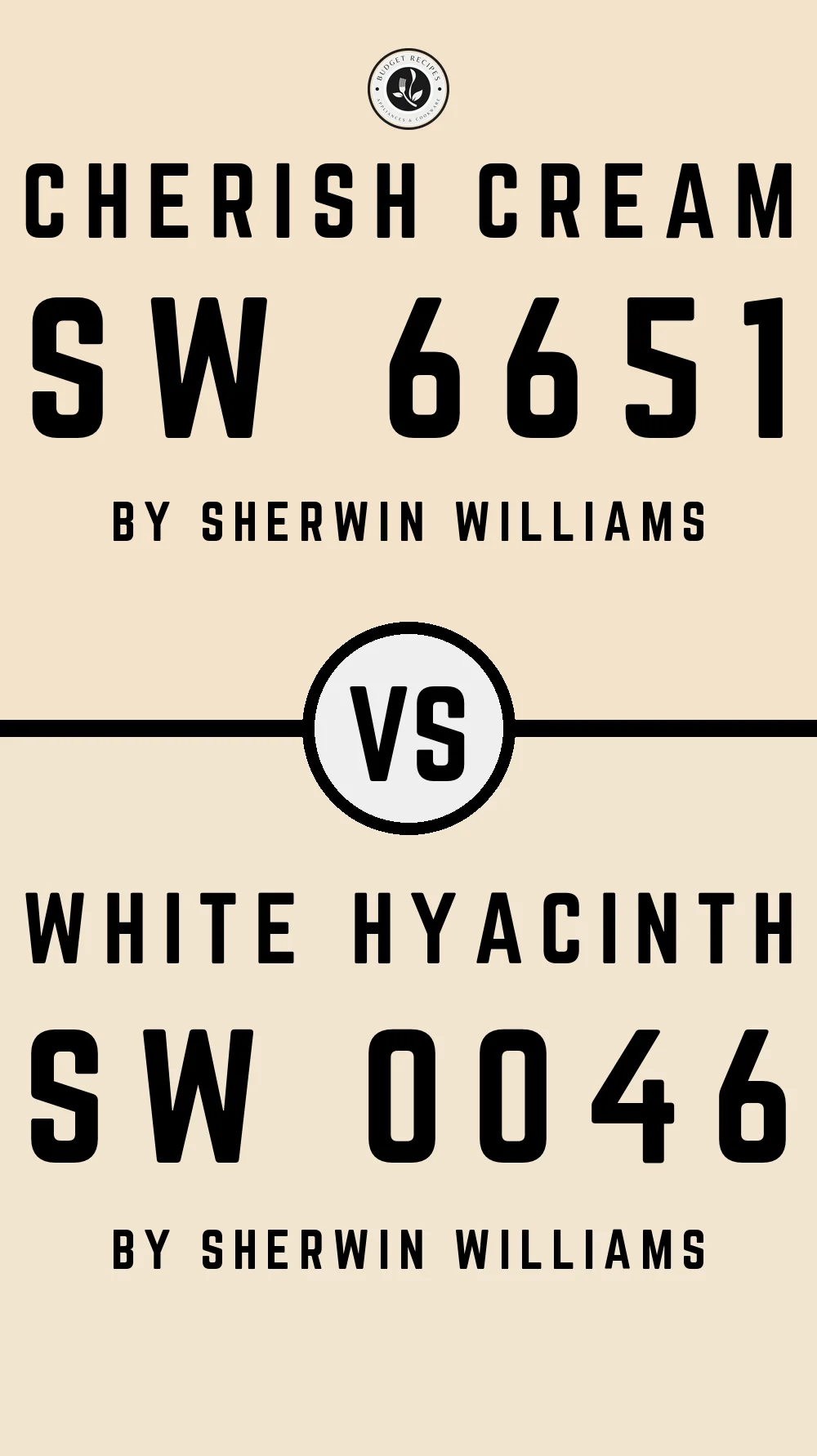 Cherish Cream SW 6651 vs White Hyacinth SW 0046