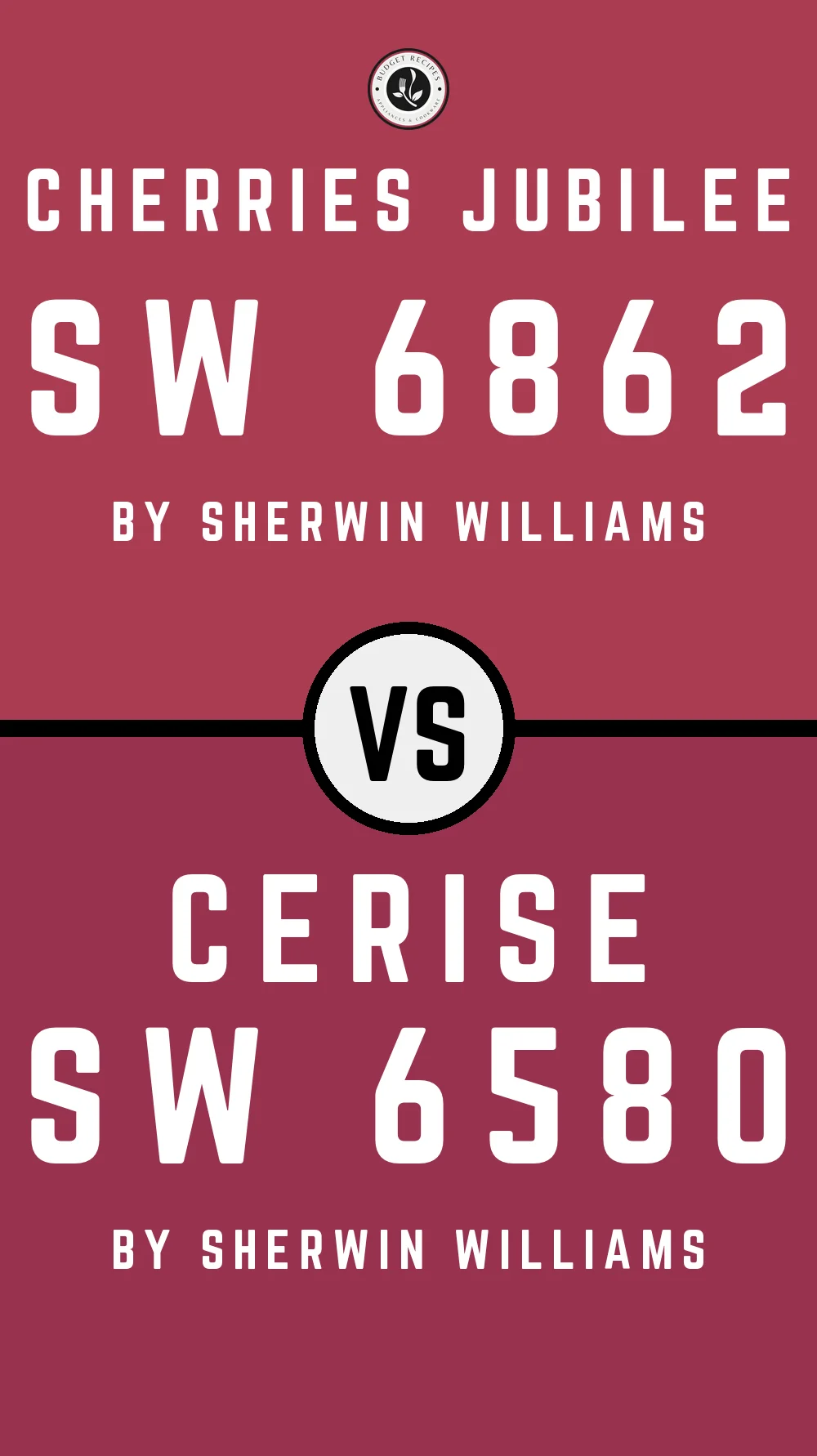 Cherries Jubilee SW 6862 vs Cerise SW 6580
