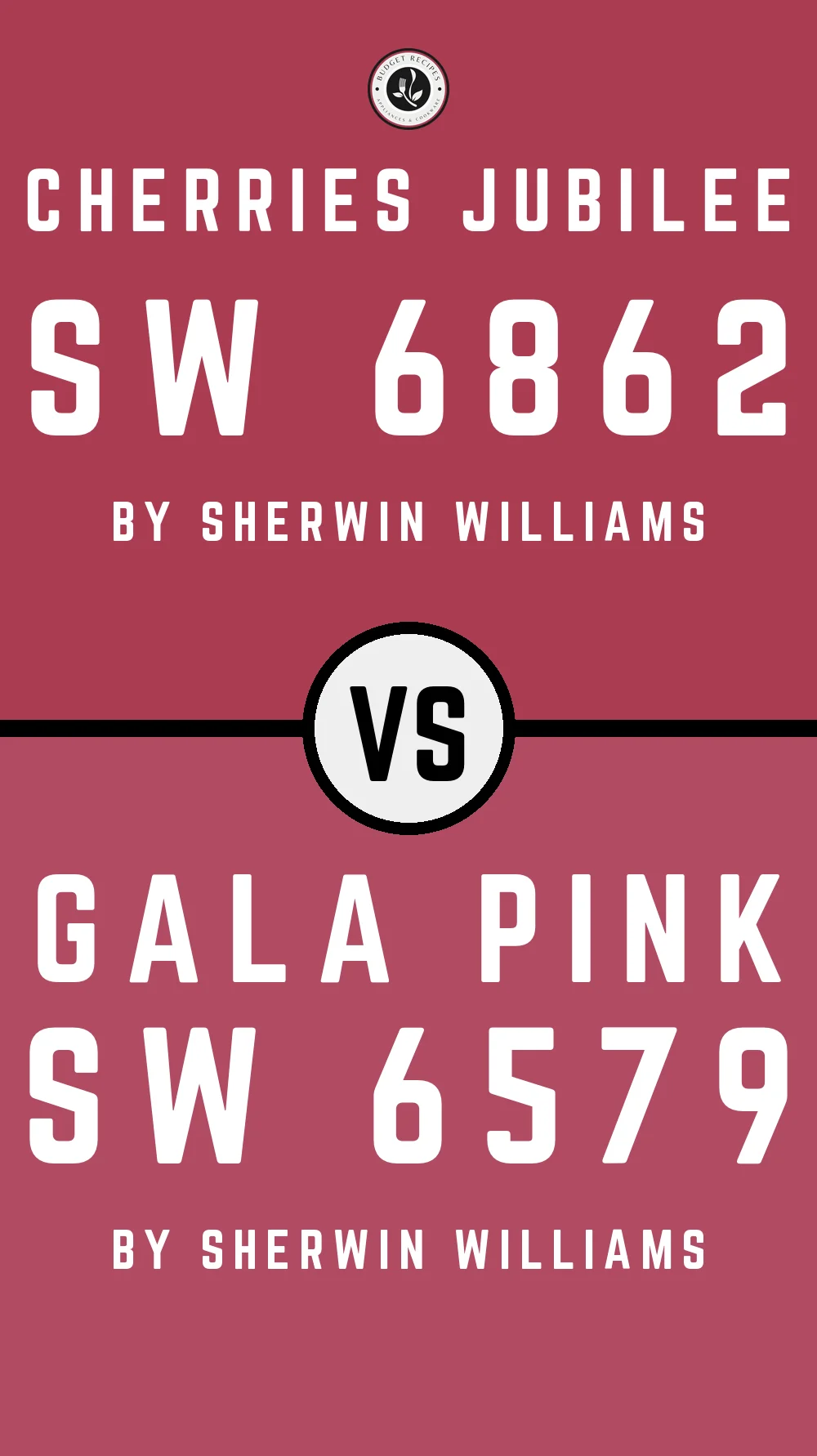 Cherries Jubilee SW 6862 vs Gala Pink SW 6579