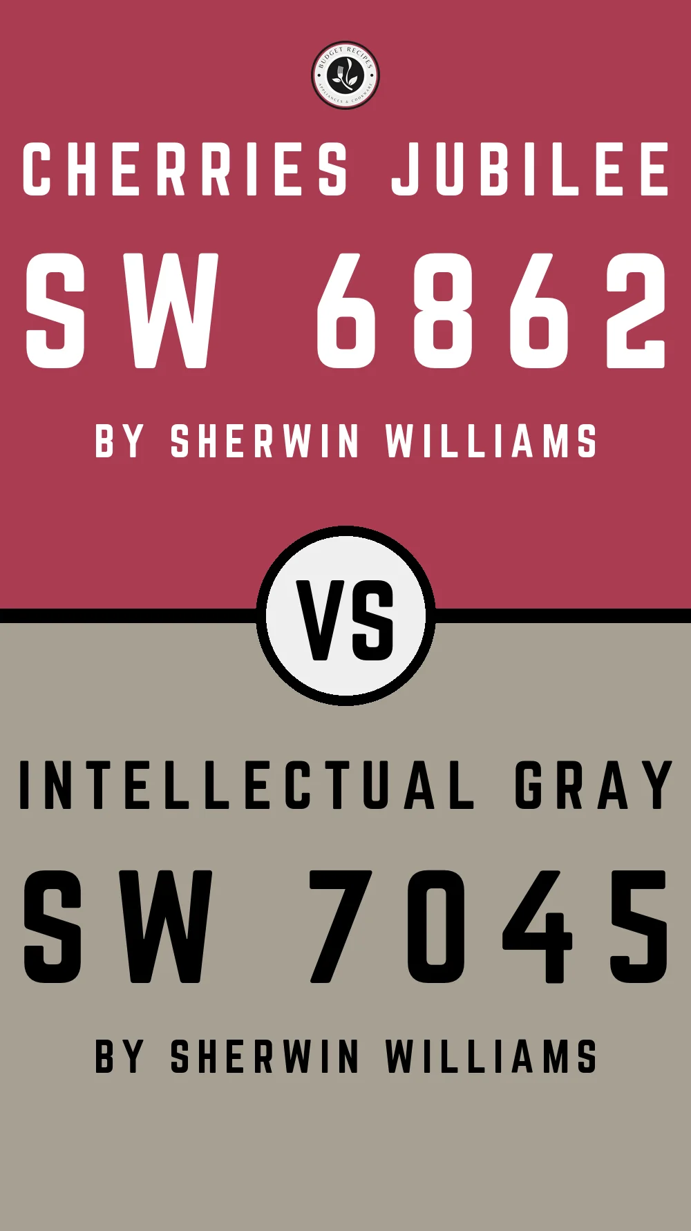 Cherries Jubilee SW 6862 vs Intellectual Gray SW 7045