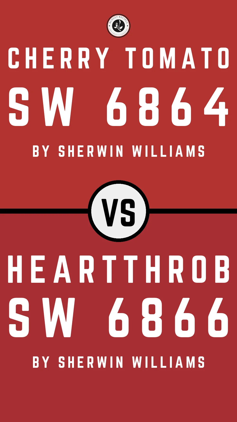 Cherry Tomato SW 6864 vs Heartthrob SW 6866