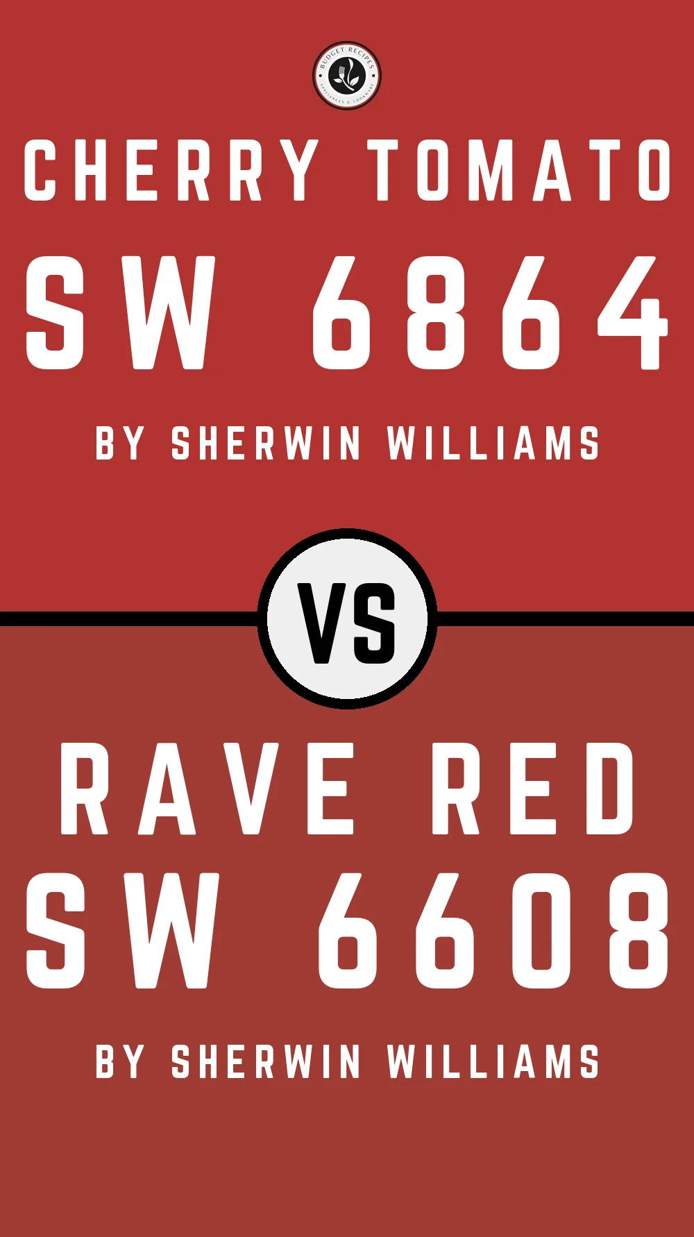 Cherry Tomato SW 6864 vs Rave Red SW 6608
